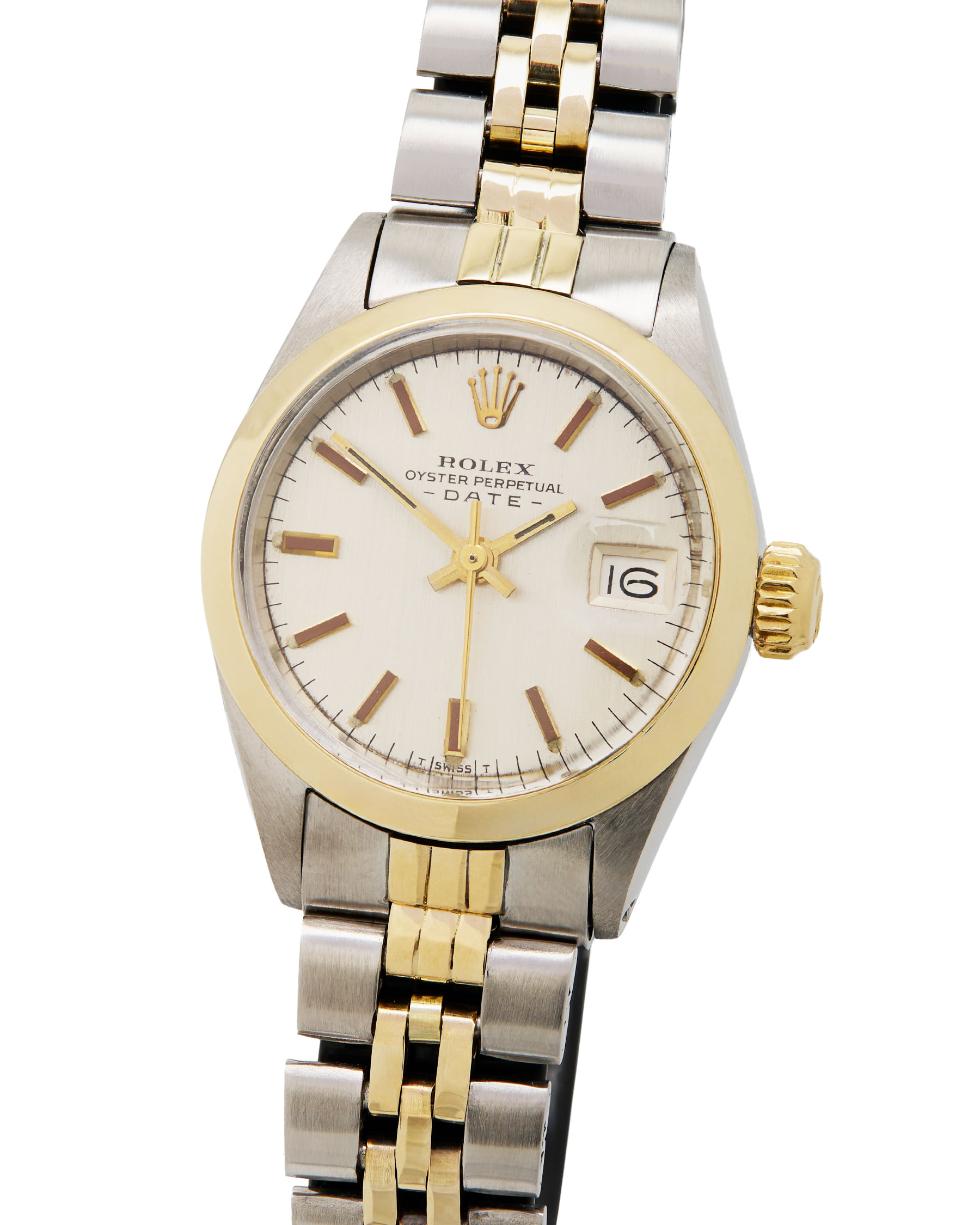 Rolex lady oyster perpetual date steel gold 26mm ref 6916-1
