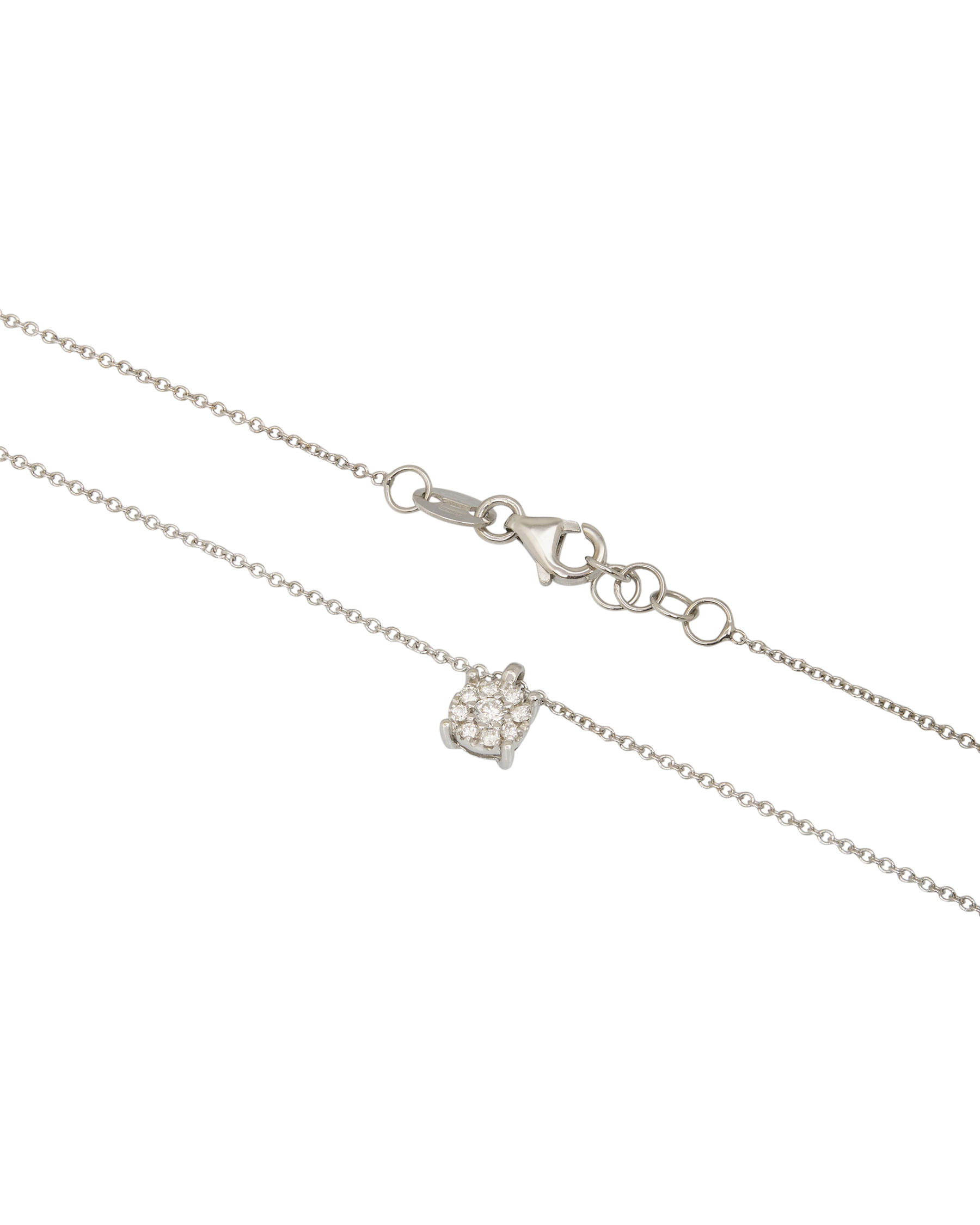 Catenina magic fiore in oro bianco con diamanti-2