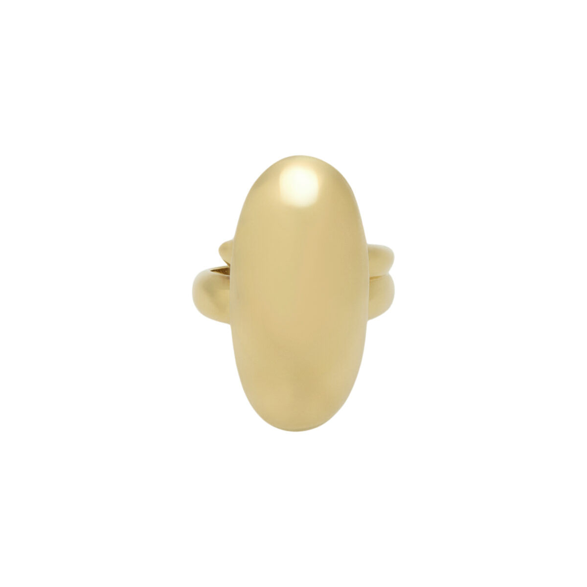 Anello mariagrazia cassetti in oro giallo con elemento ovale centrale-1