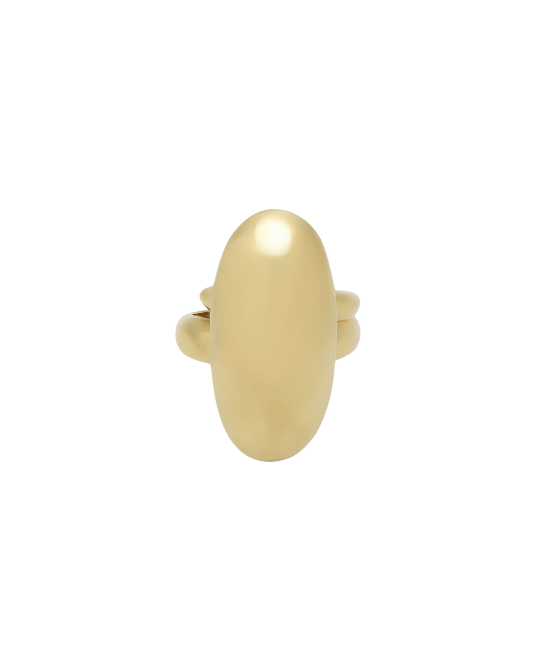 Anello mariagrazia cassetti in oro giallo con elemento ovale centrale-1