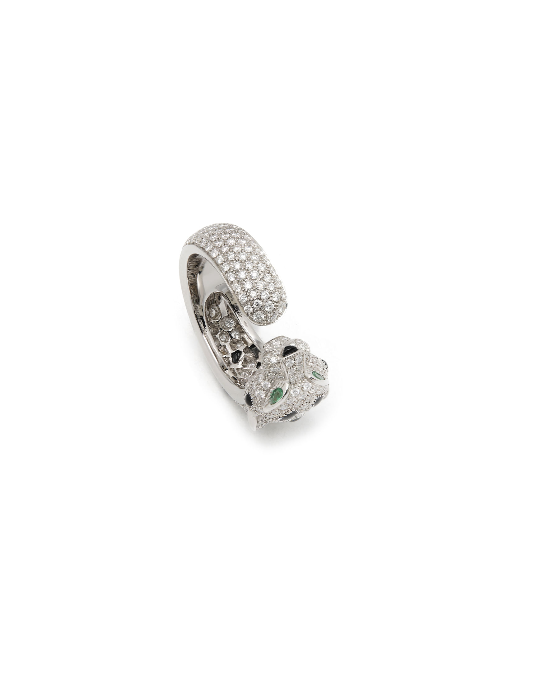 Anello panthère de cartier, modello medio, semi-pavé-3