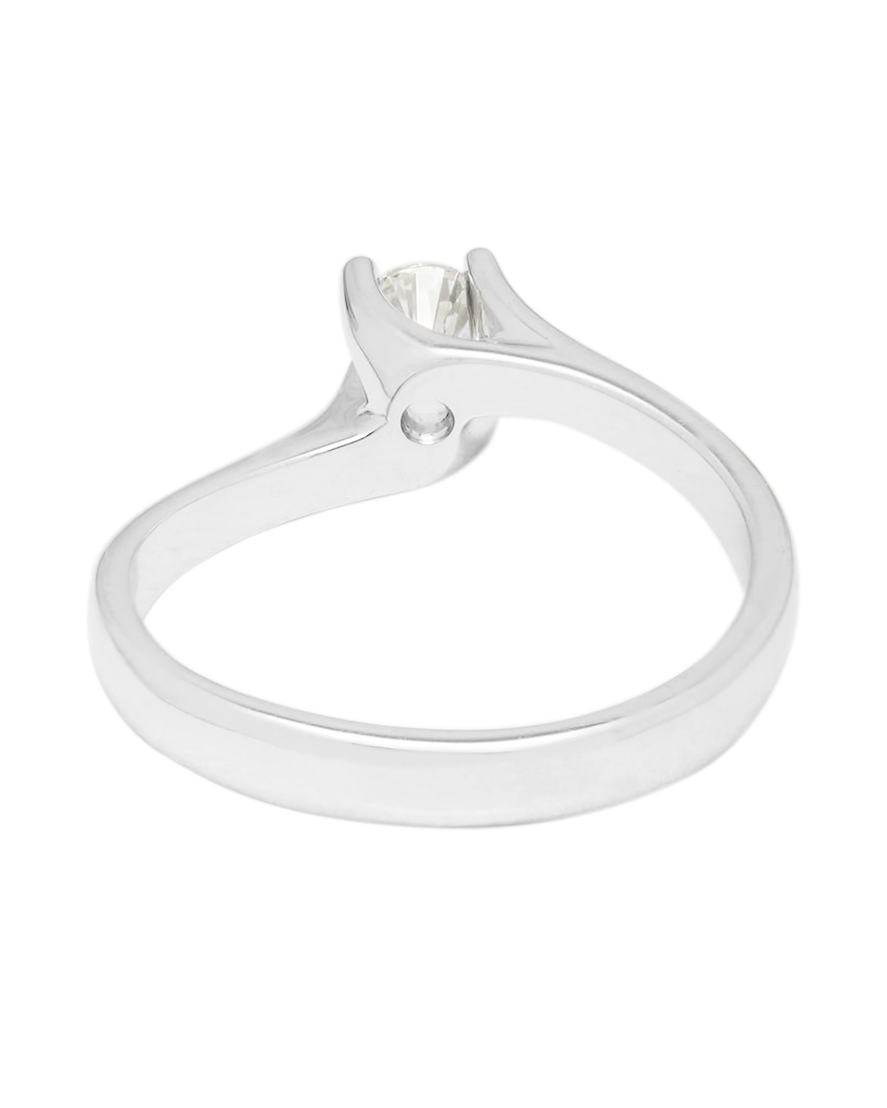 Anello solitario valentino in oro bianco con diamante 0,26 ct-3