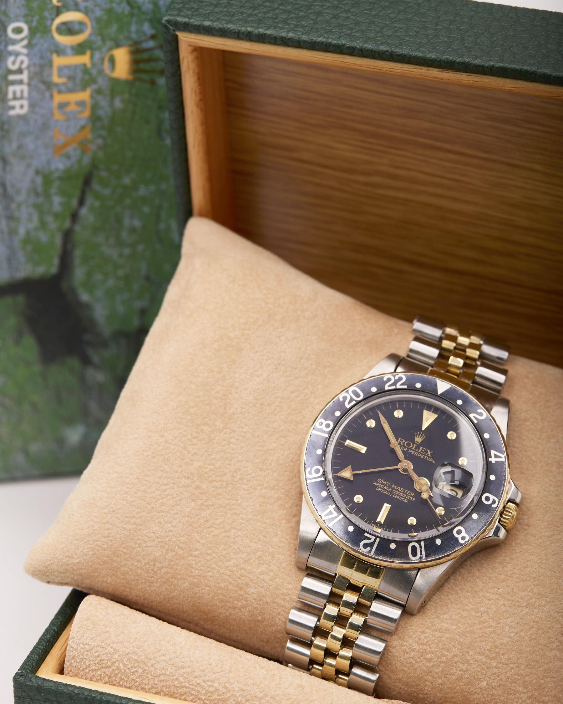 Rolex gmt-master steel and gold nipple dial ref 16753-6