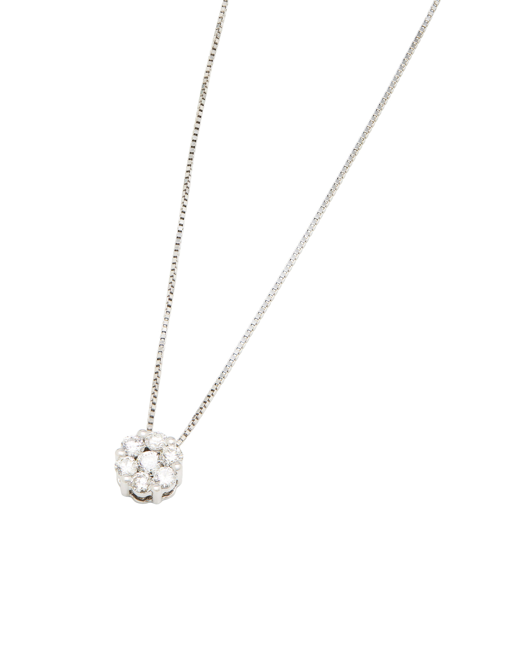 Collana magic fiore big in oro bianco con diamanti-1