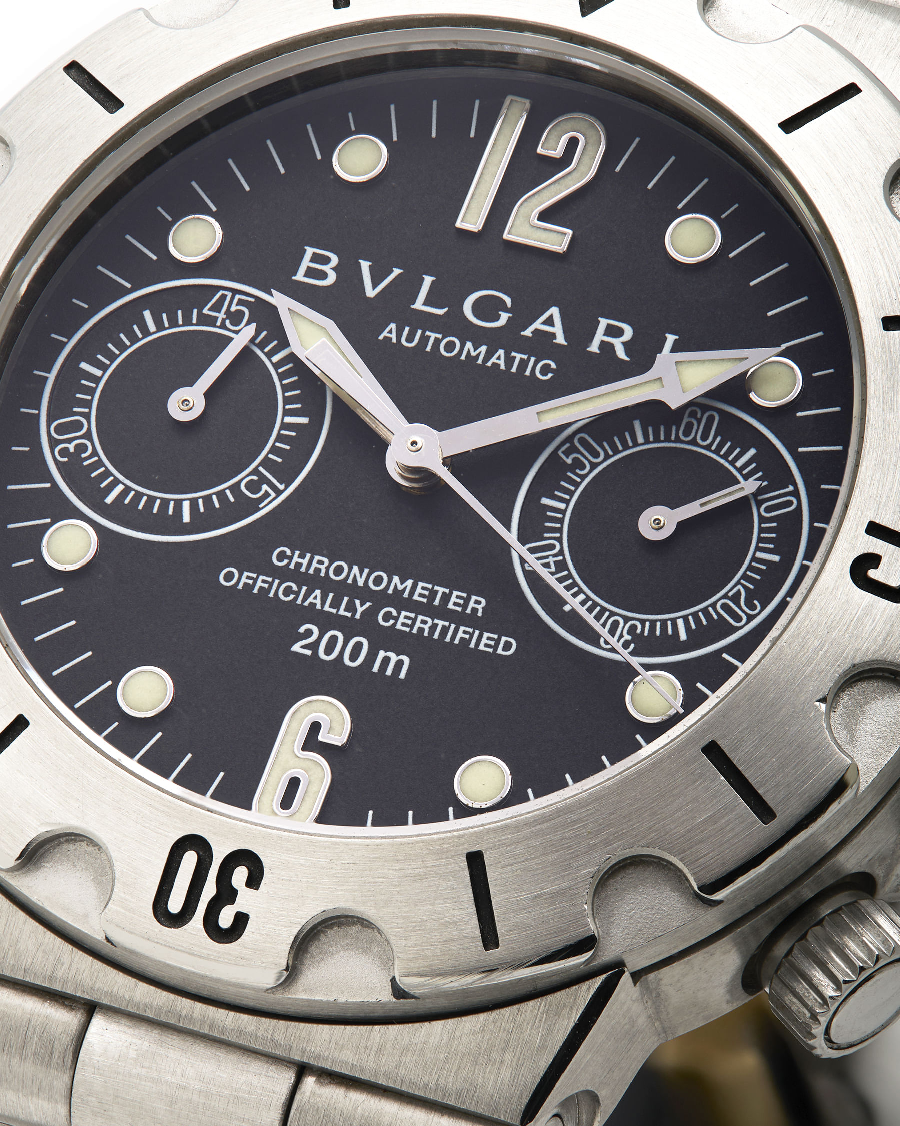 Bulgari diagono scuba diagono chronograph 38 mm ref scb38s-2