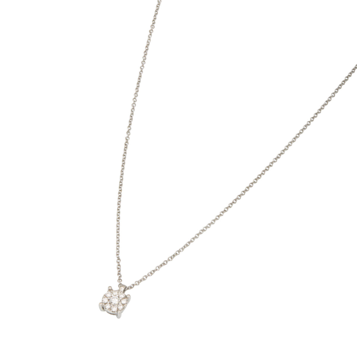 Catenina magic fiore in oro bianco con diamanti-1