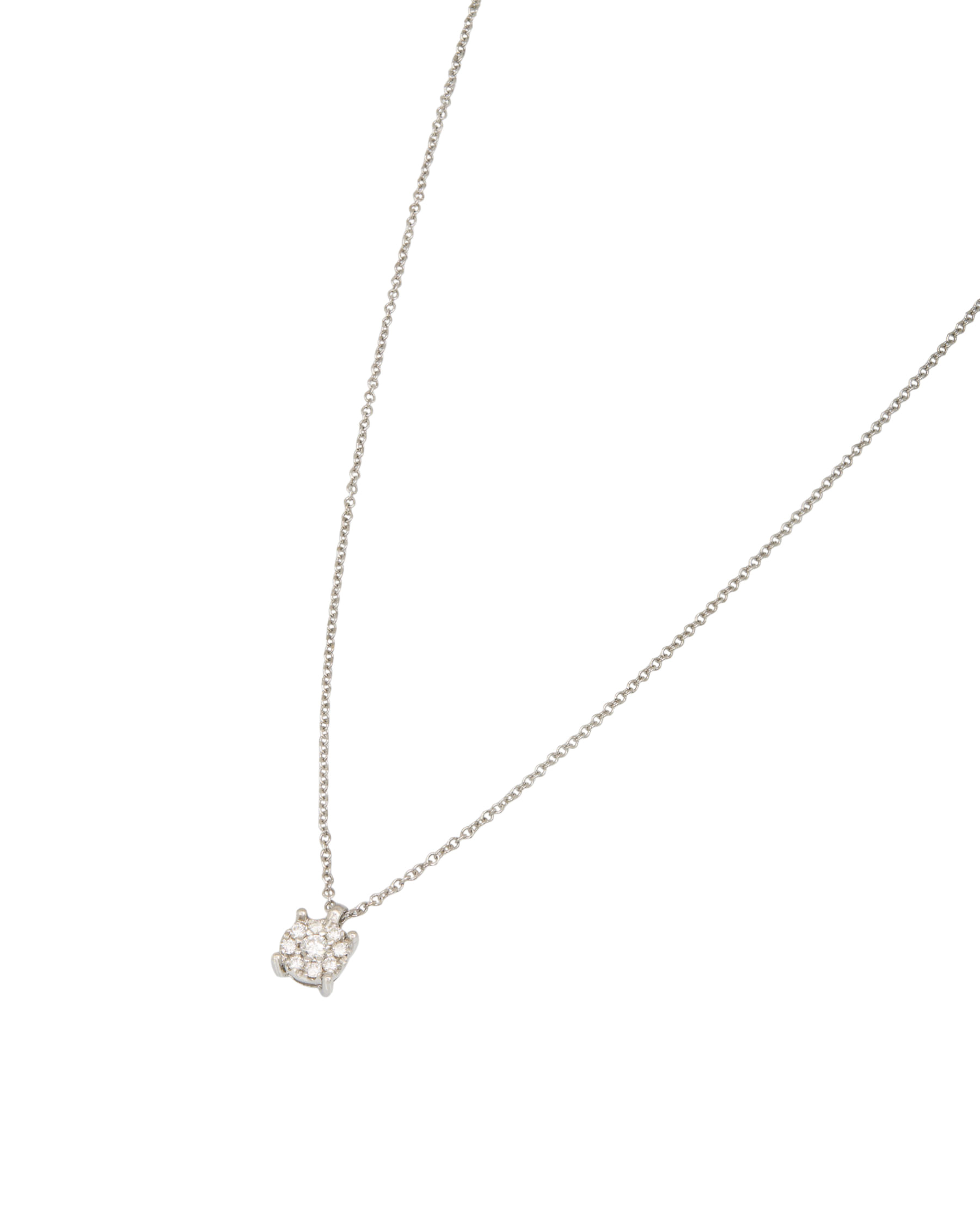 Catenina magic fiore in oro bianco con diamanti-1