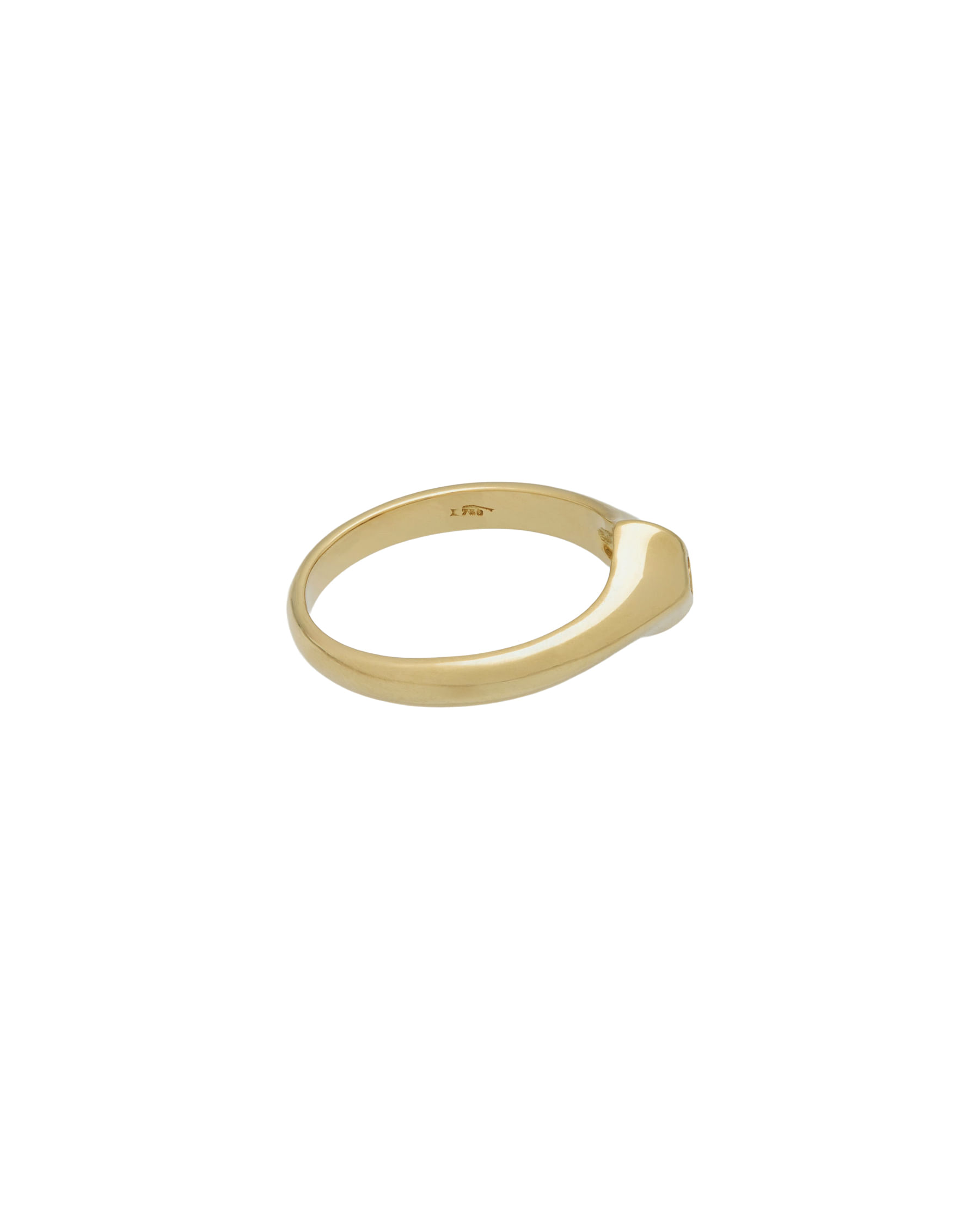 Anello forma rombo in oro giallo con diamante carre’-2