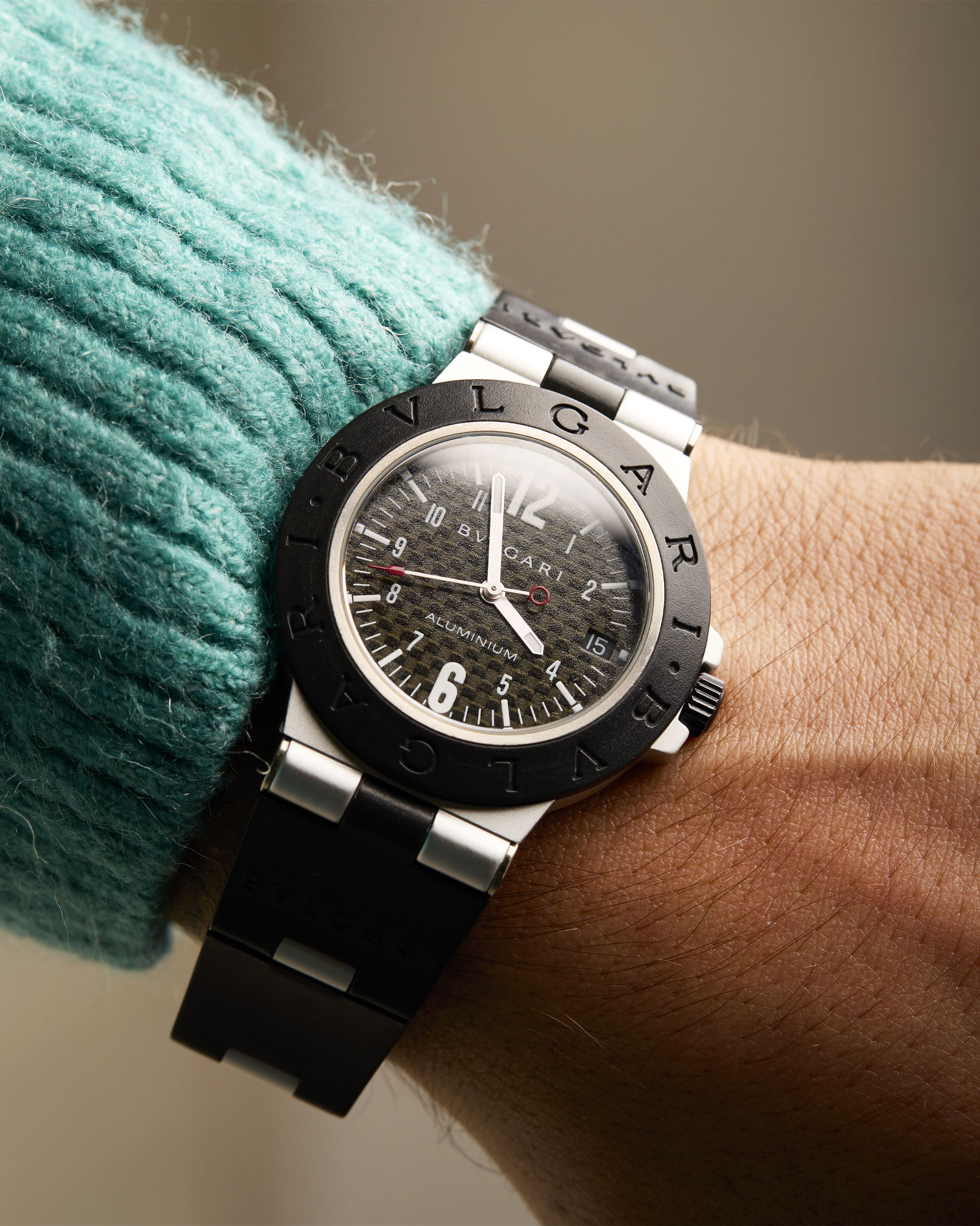 Bulgari diagono alluminum automatic ref al 38 ta-7