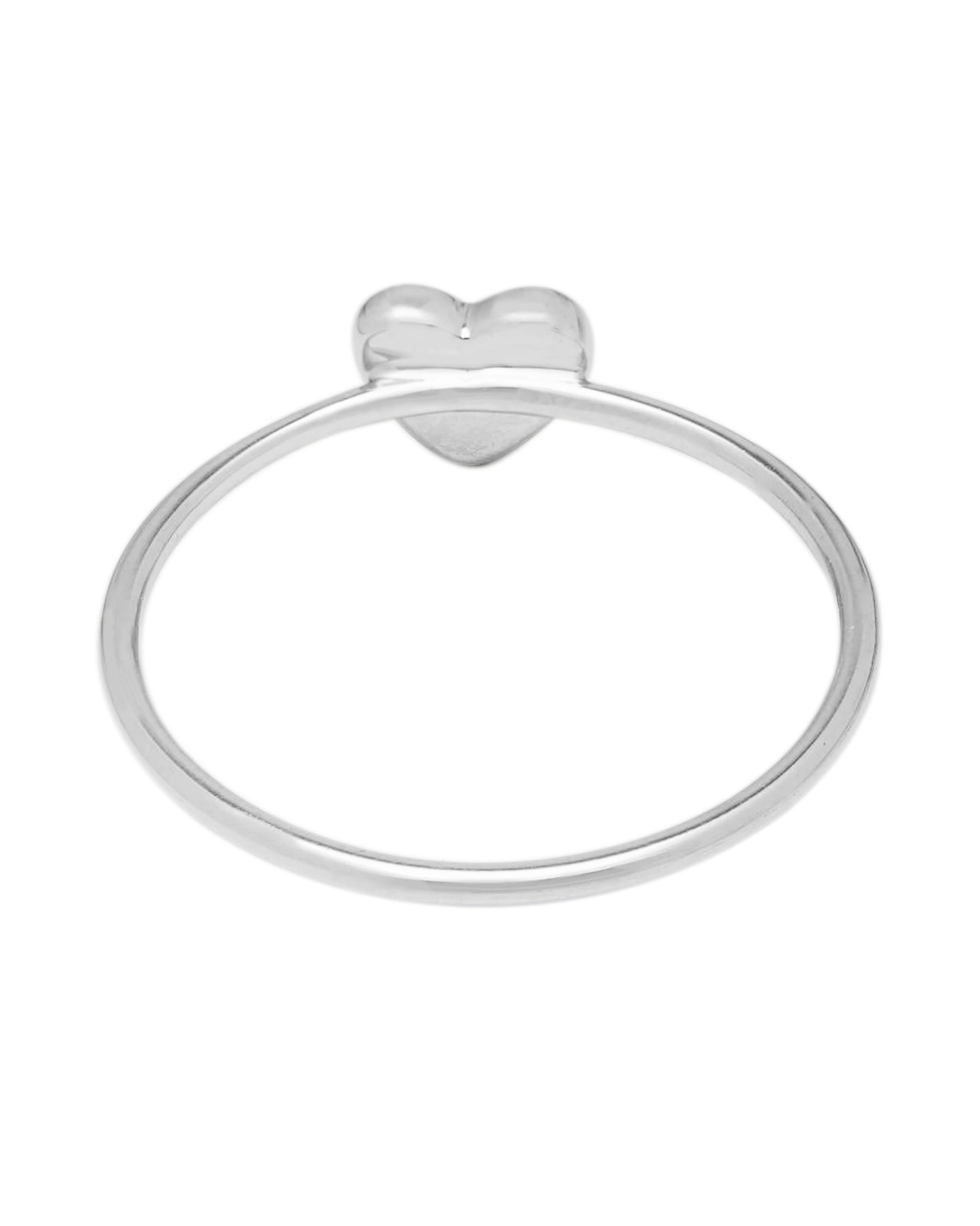 Anello in oro bianco 18 kt con castone cuore e diamanti-3