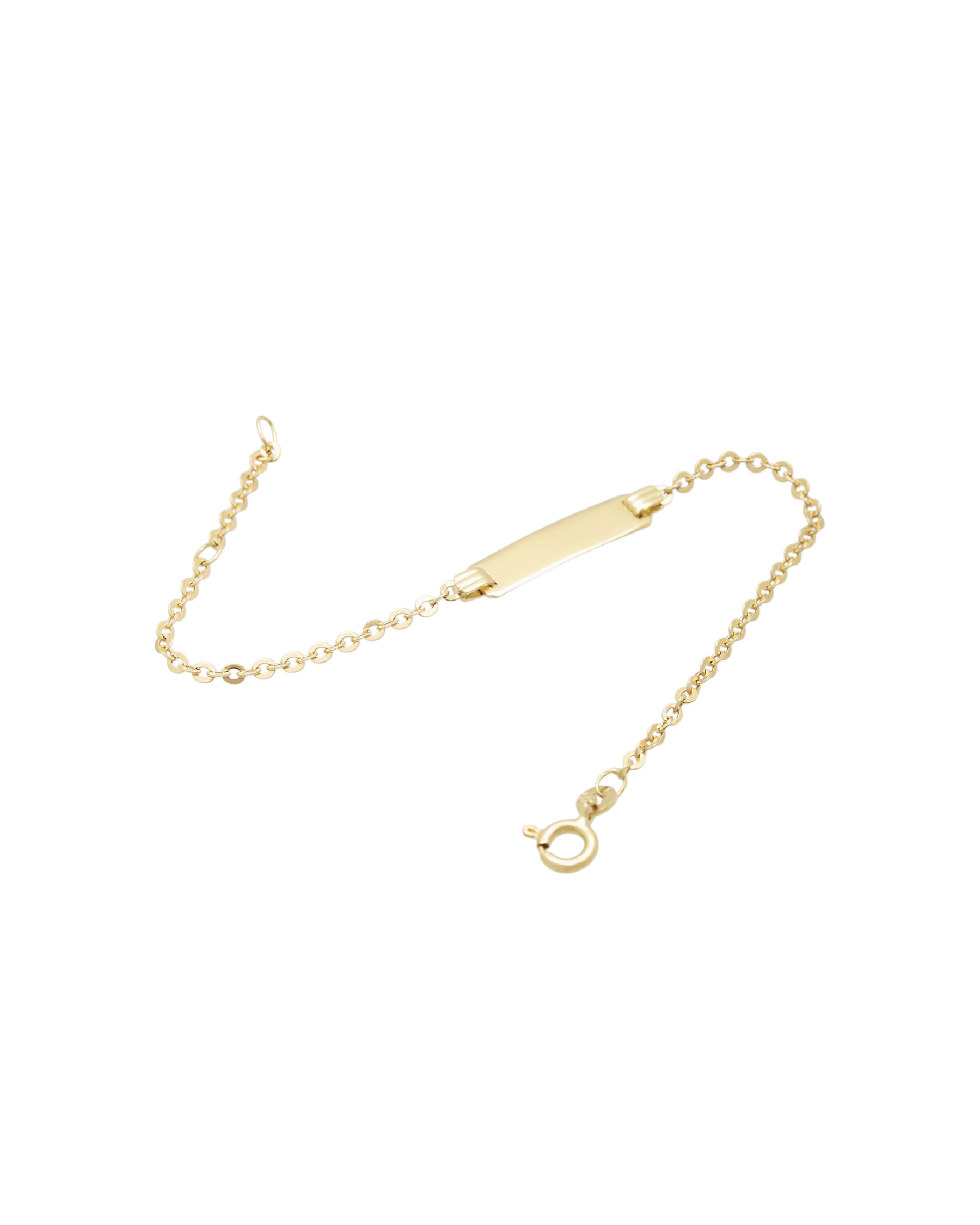Bracciale bambino con targhetta in oro giallo-2