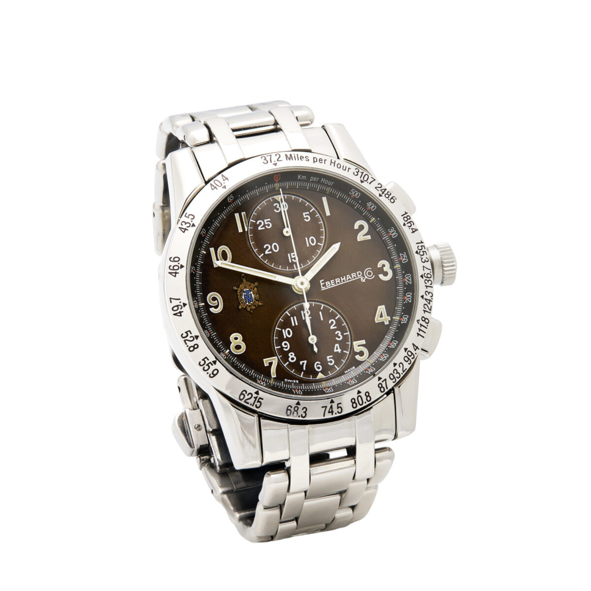 Eberhard & co. tazio nuvolari prima serie tartaruga aperta brown dial ref 31030-1