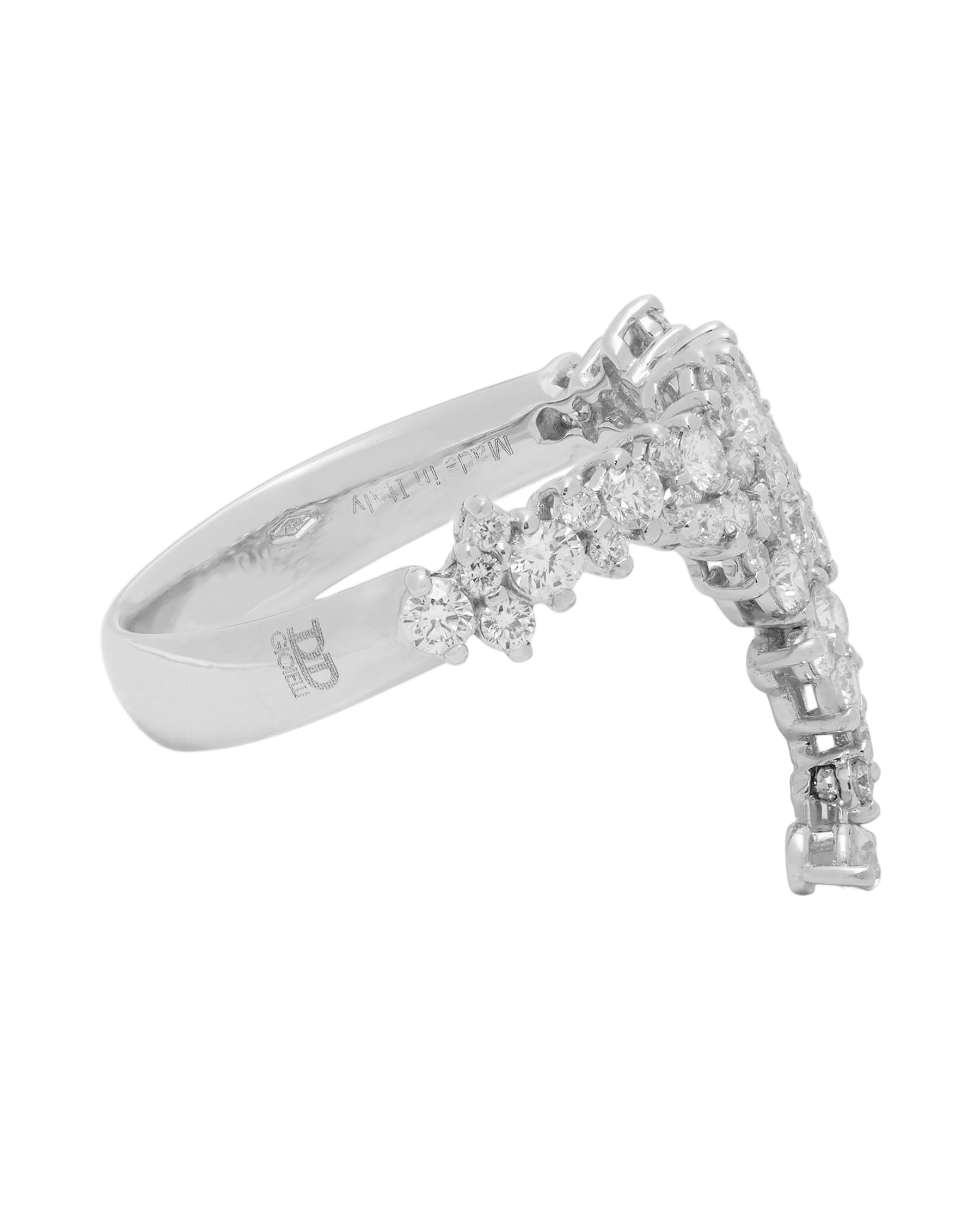 Anello fascia di diamanti con pendenti di diamanti-2