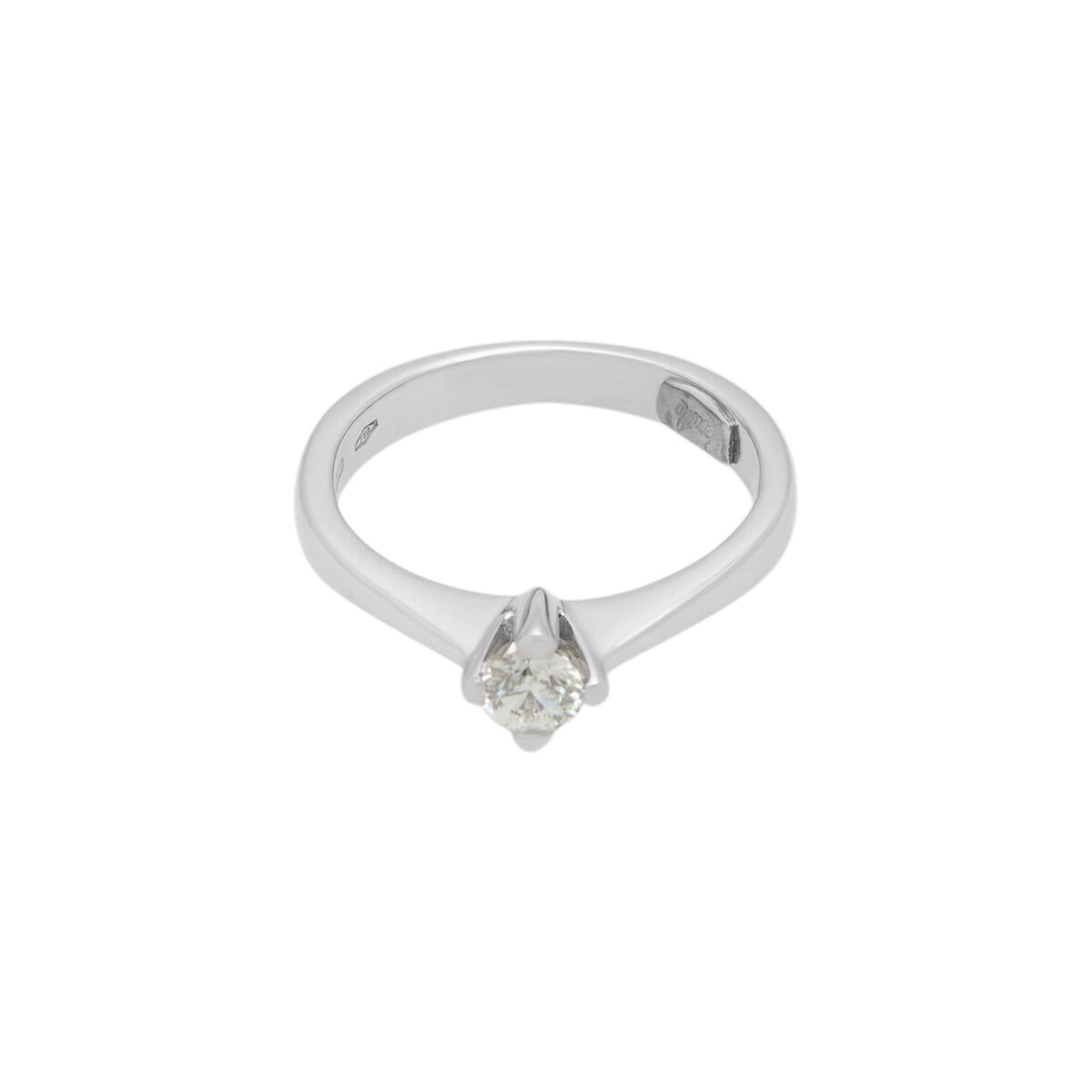 Anello solitario recarlo con diamante 0,18 ct-1