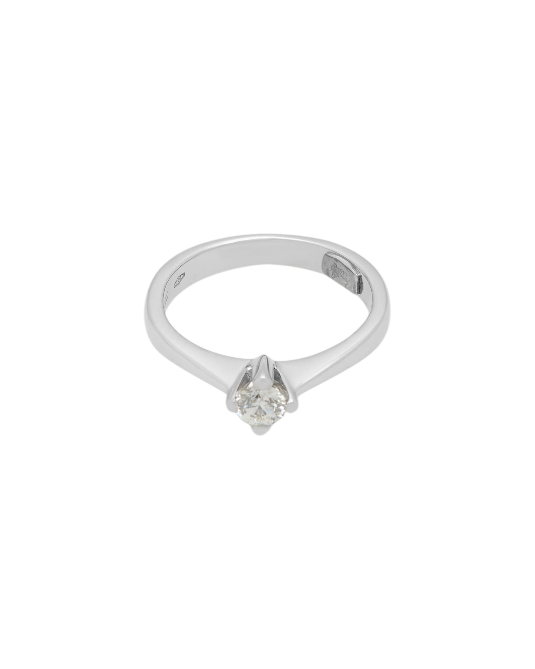 Anello solitario recarlo con diamante 0,18 ct-1