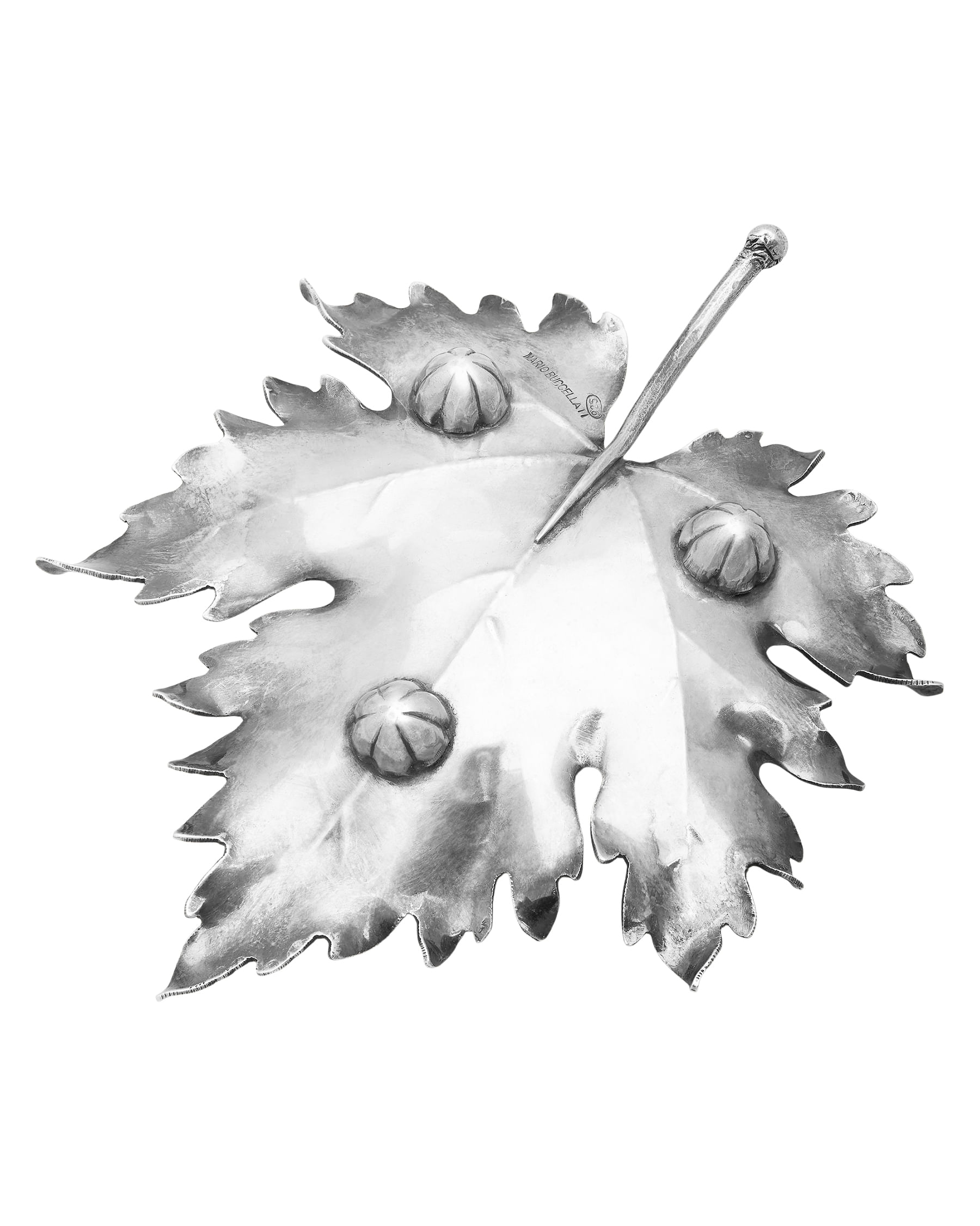 Ciotola leaves piccola foglia mario buccellati in argento-3