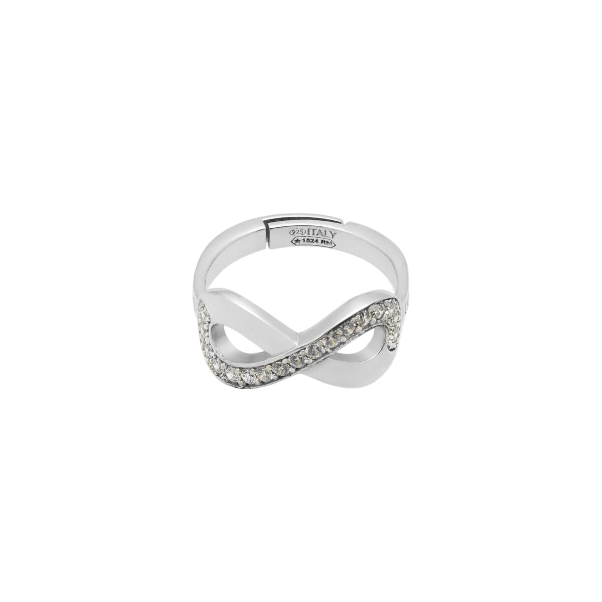 Parure orecchini e anello iacopini infinito in argento 925%-1