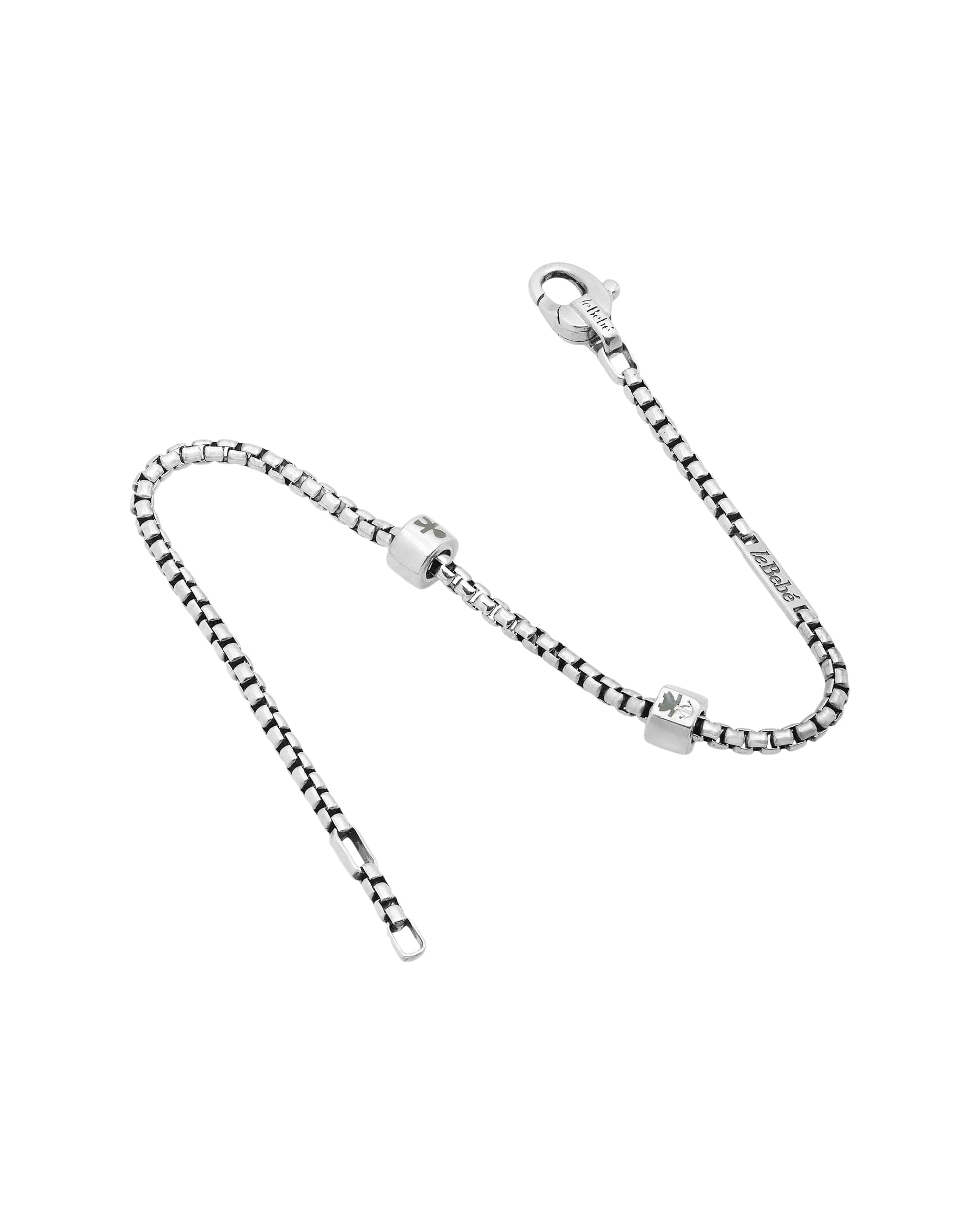 Bracciale add lebebé con ciondolo add bimba e bimbo in argento-2