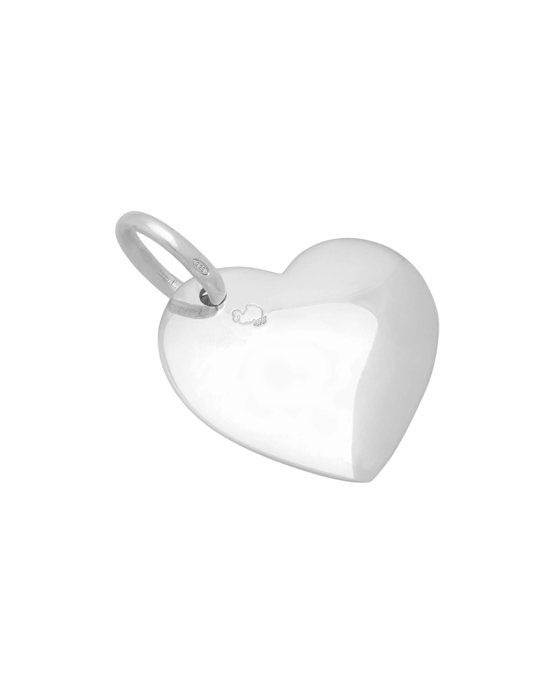 Ciondolo dodo cuore grande in argento-1