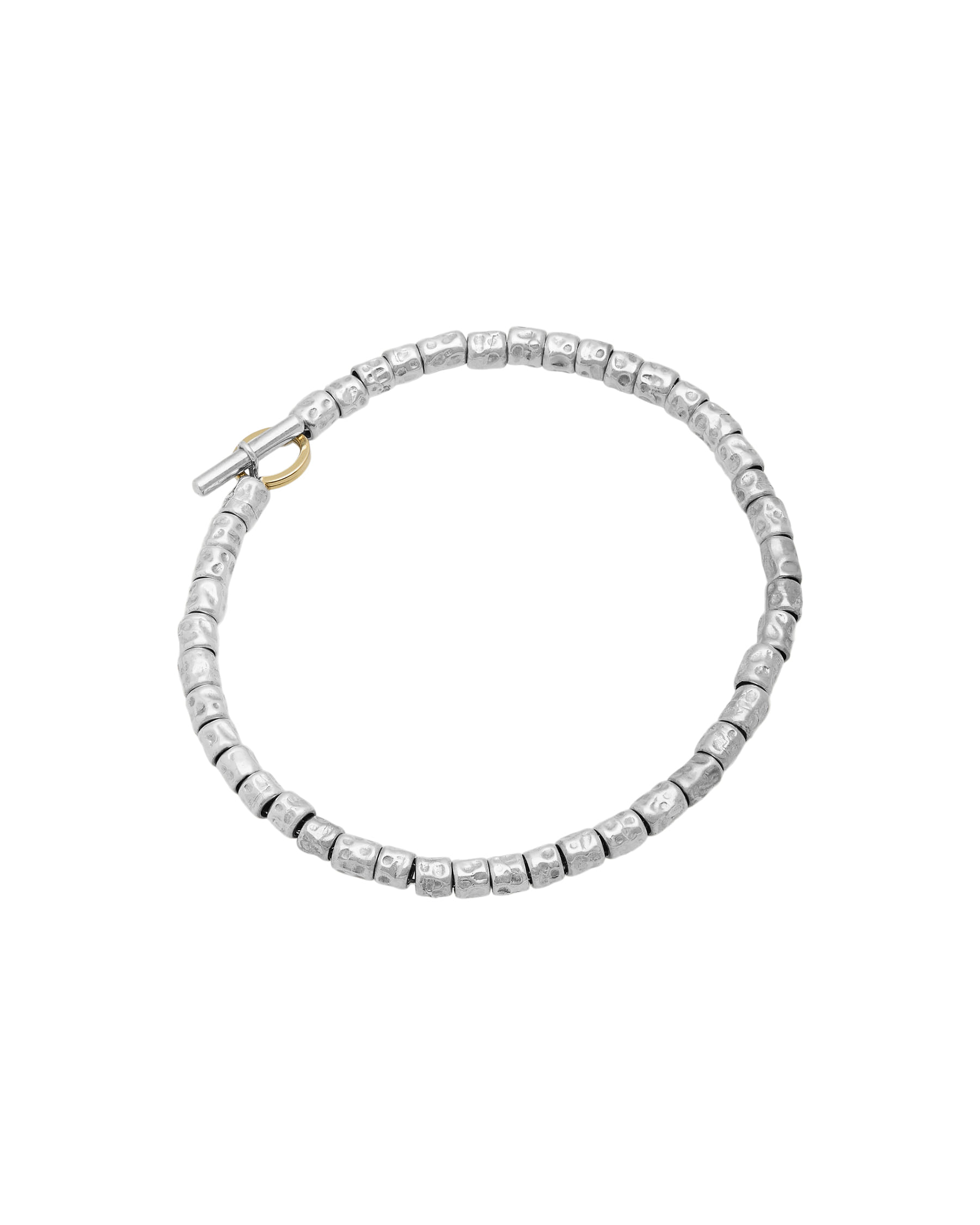 Bracciale dodo granelli in argento e oro-1
