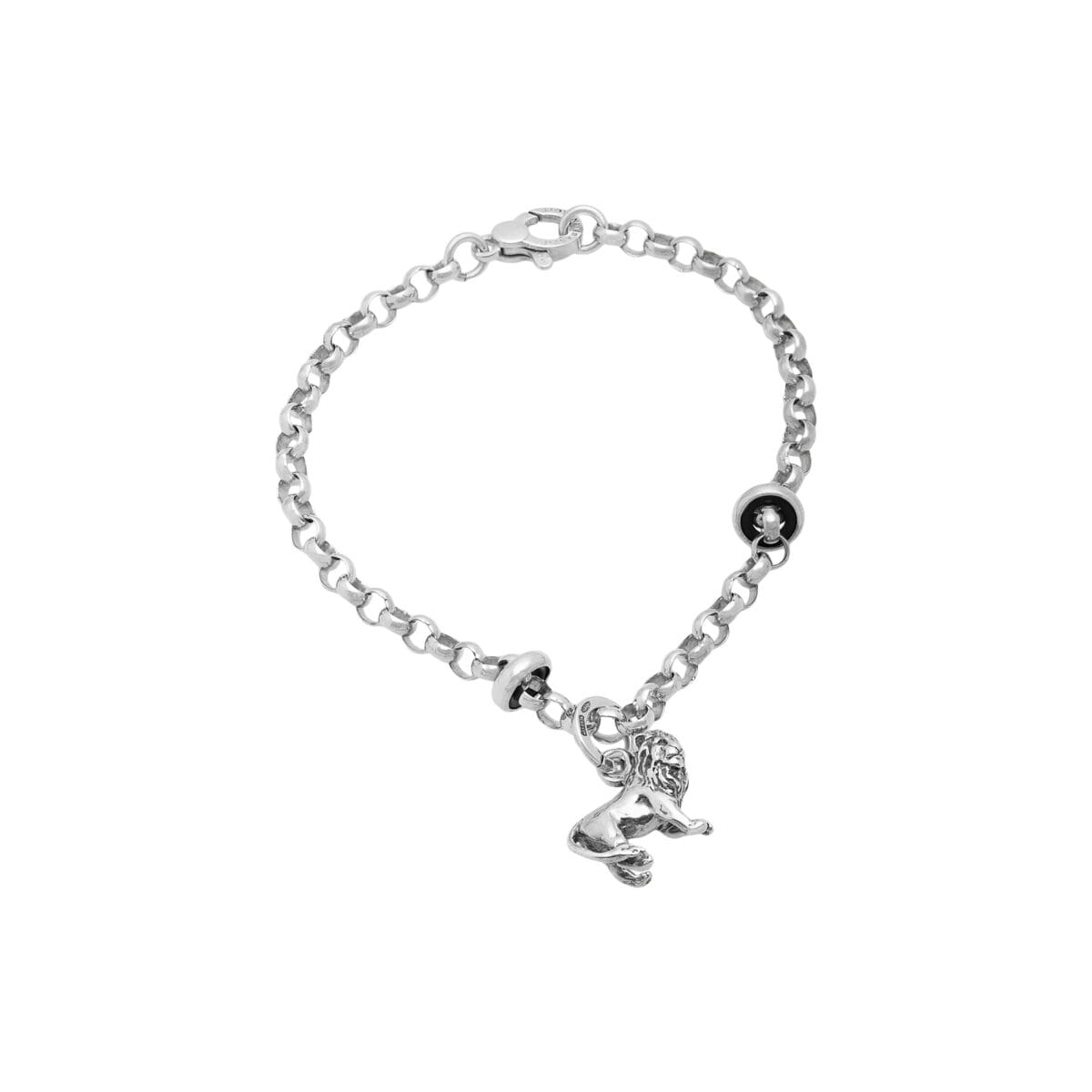 Bracciale g.raspini con ciondolo leone in argento-1