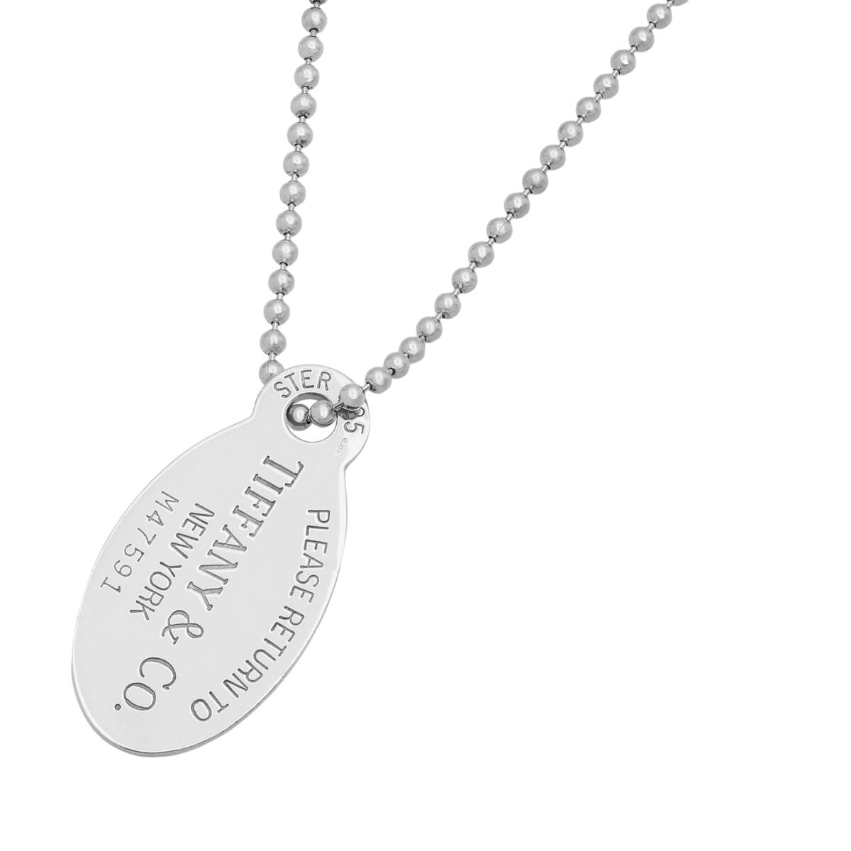 Collana return to Tiffany con pendente ovale in argento