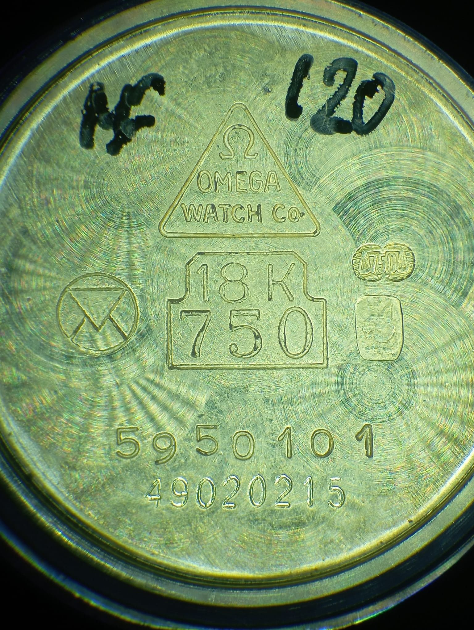 Omega de ville symbol gold 18kt ref 595.0101-11