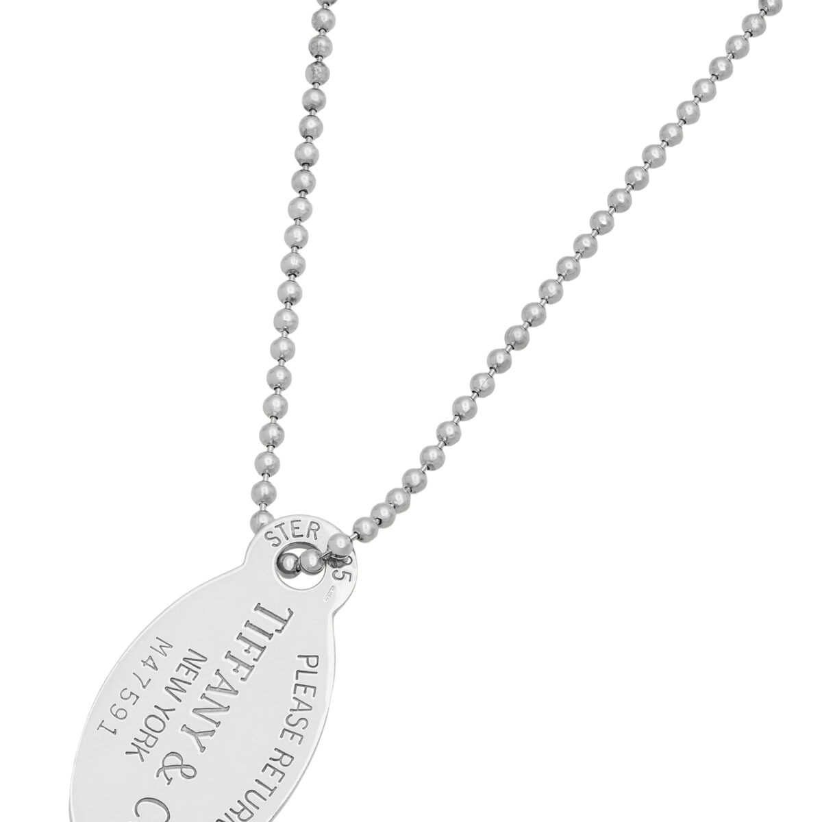 Collana return to tiffany con pendente ovale in argento-1