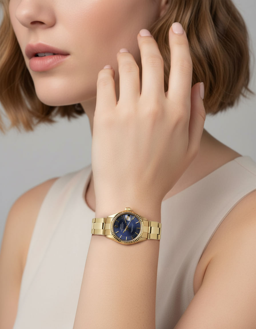 Rolex oyster perpetual lady datejust 18kt 25 mm ref 6516-9