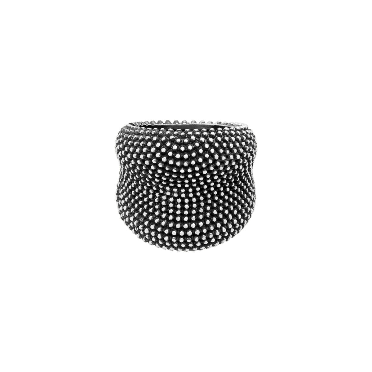 Anello fascia nove925 puntinato in argento-1