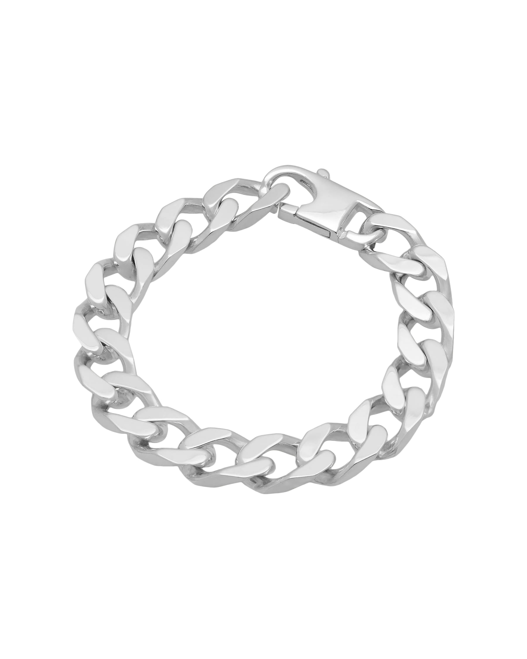 Bracciale maglia groumette grande in argento 925%-1