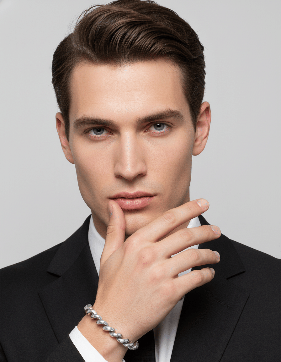 Bracciale maglia san marco in argento 925%-3