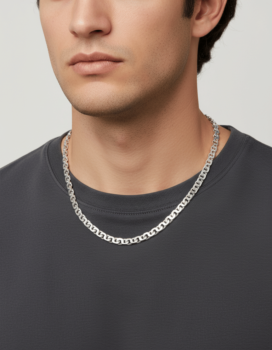 Girocollo maglia otto in argento 925%-3