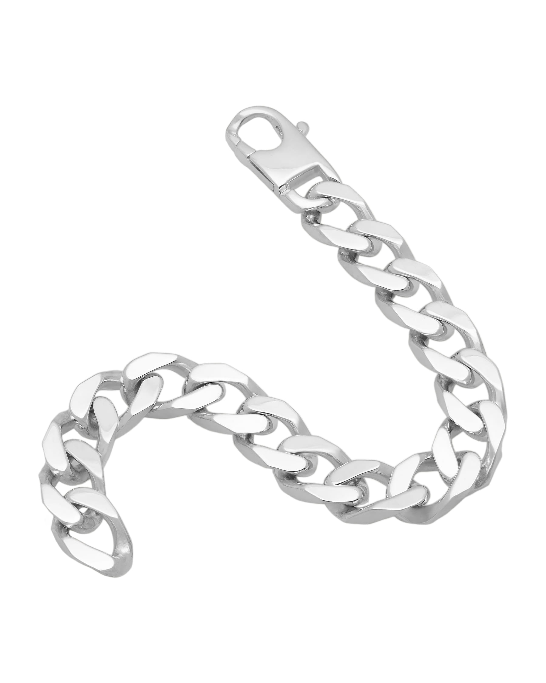 Bracciale maglia groumette grande in argento 925%-2