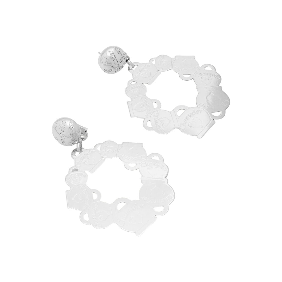 Orecchini chantecler et violà campanelle cerchi grandi in argento-1