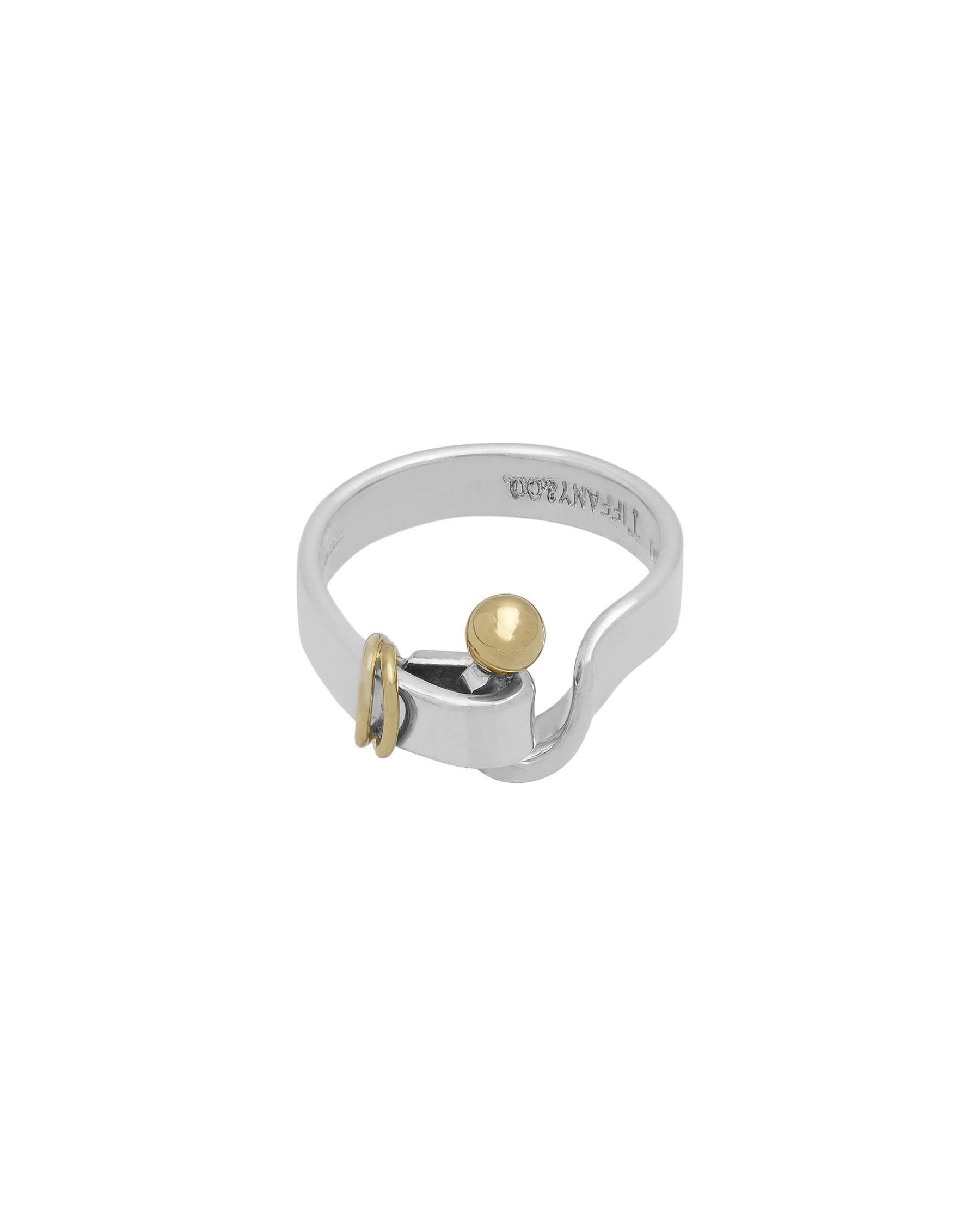 Anello tiffany gancio argento e oro-1