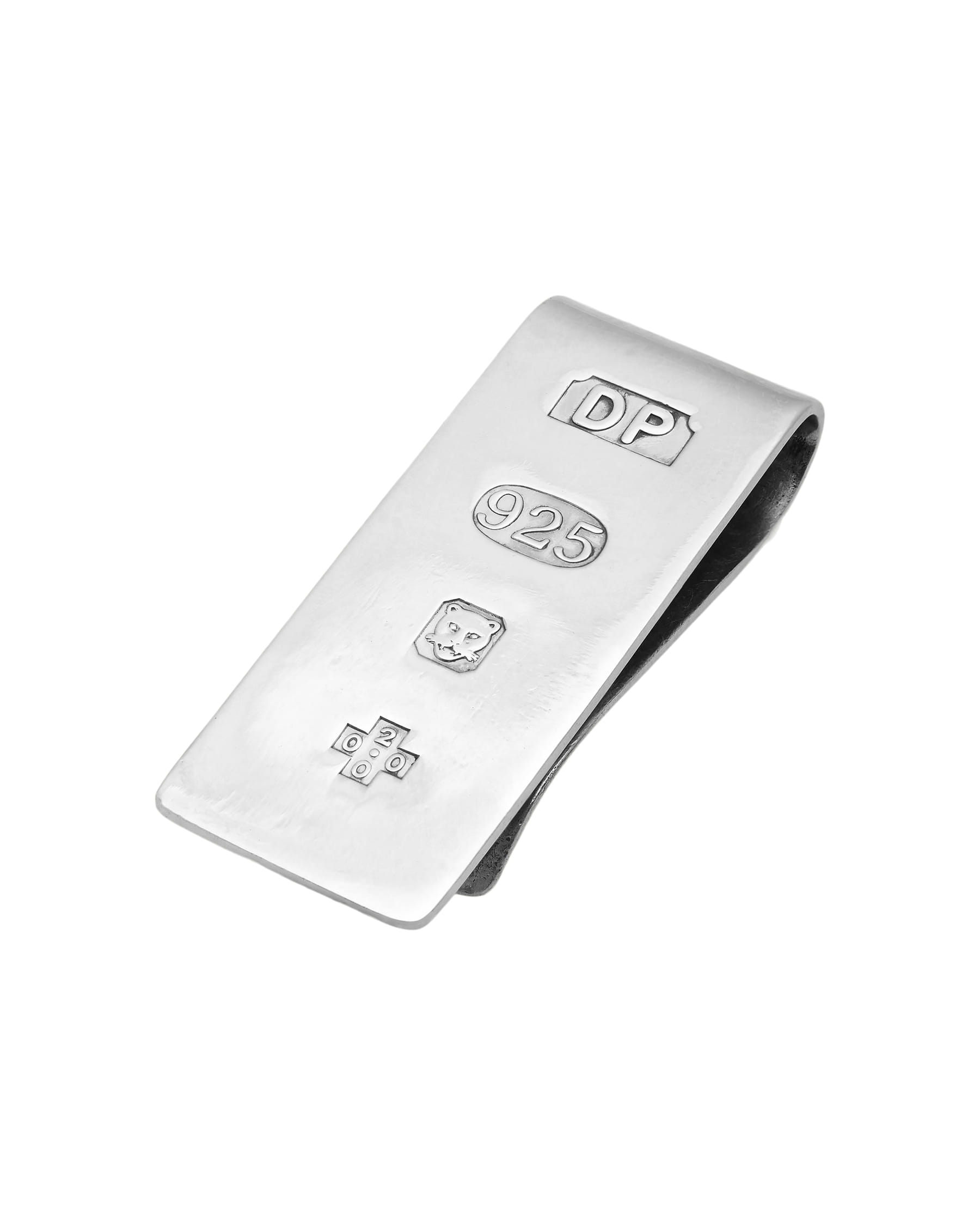 Ferma soldi raffles in argento con bolli inglesi-2