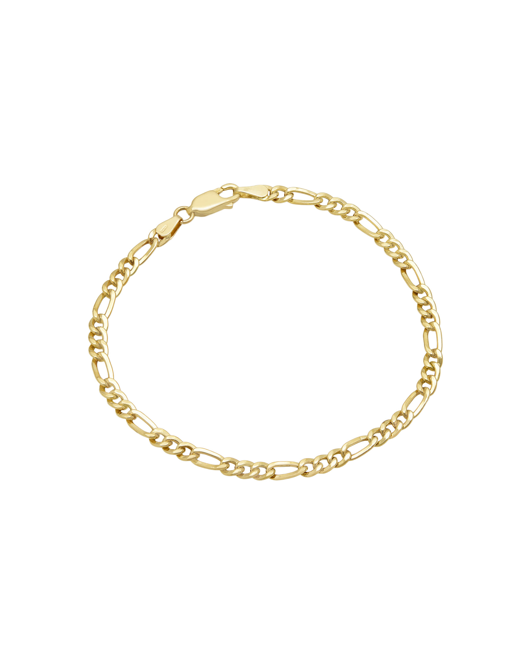 Bracciale maglia figaro 3+1 in oro giallo 18 kt-1