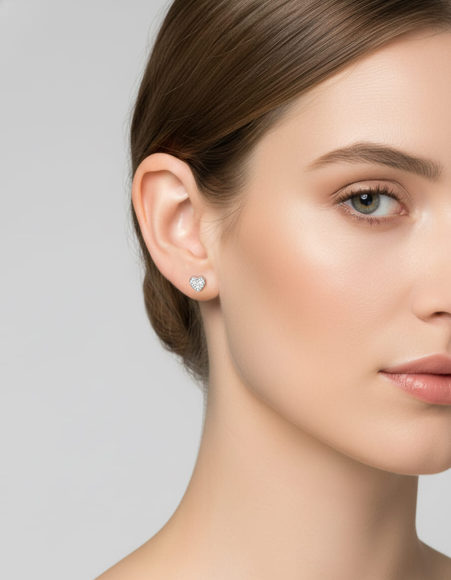 Orecchini cuore iacopini silver temptation con zirconi-3