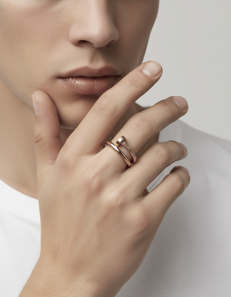 Anello cartier juste un clou modello classico oro rosa-4