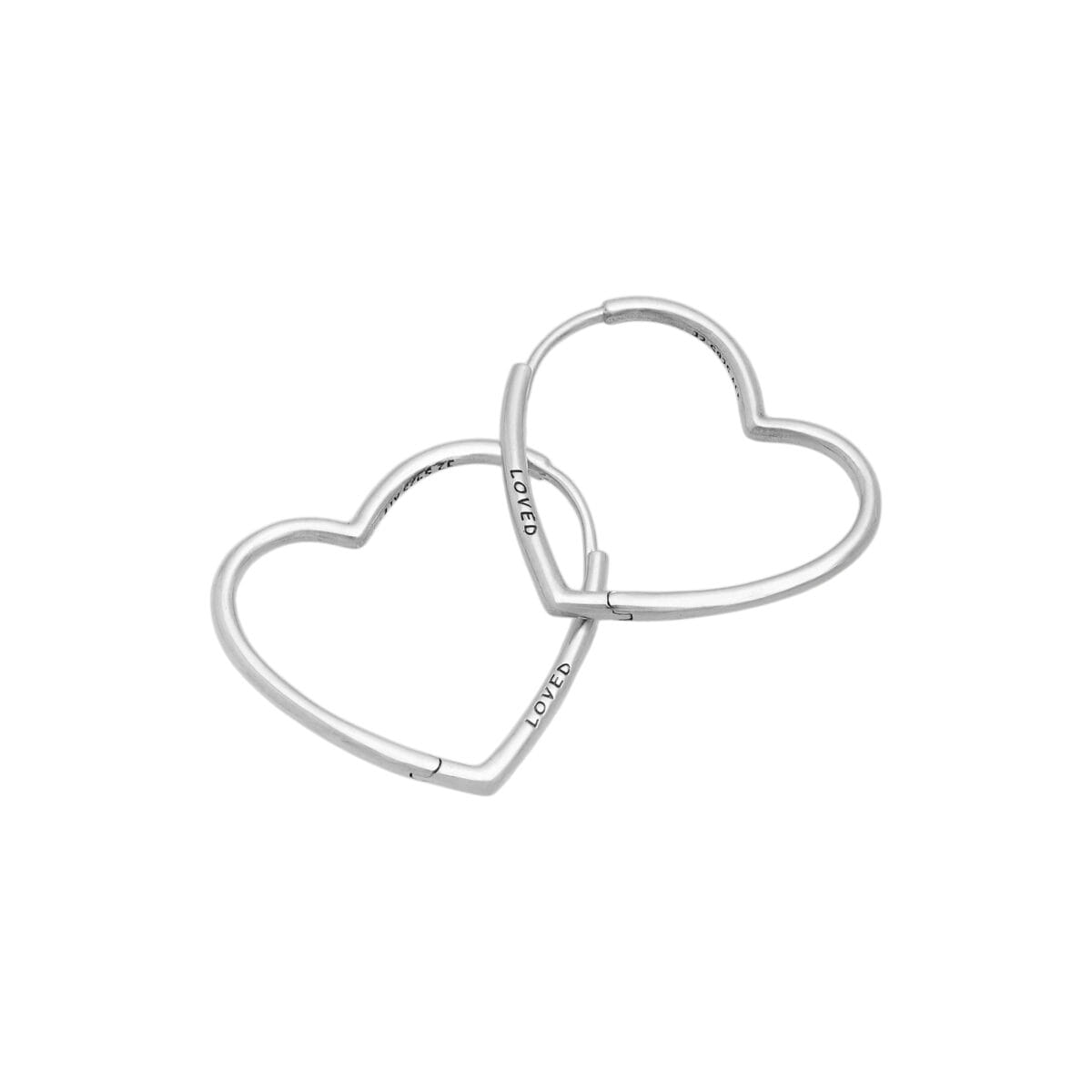 Orecchini pandora cerchi loved asimmetrici grandi in argento-1