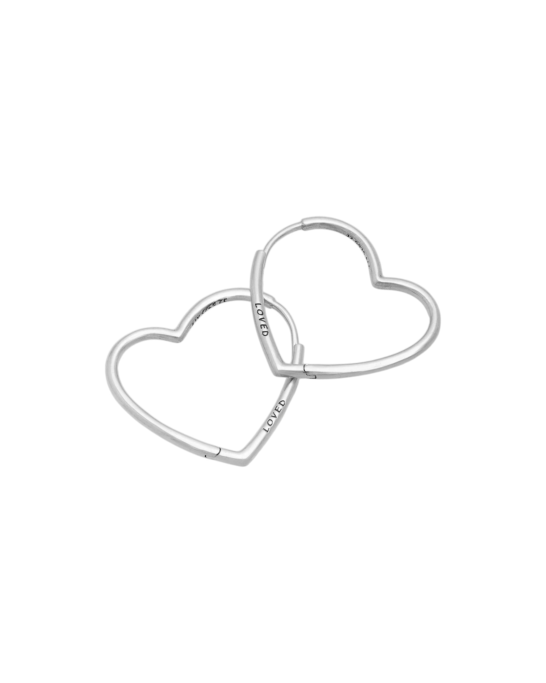 Orecchini pandora cerchi loved asimmetrici grandi in argento-1