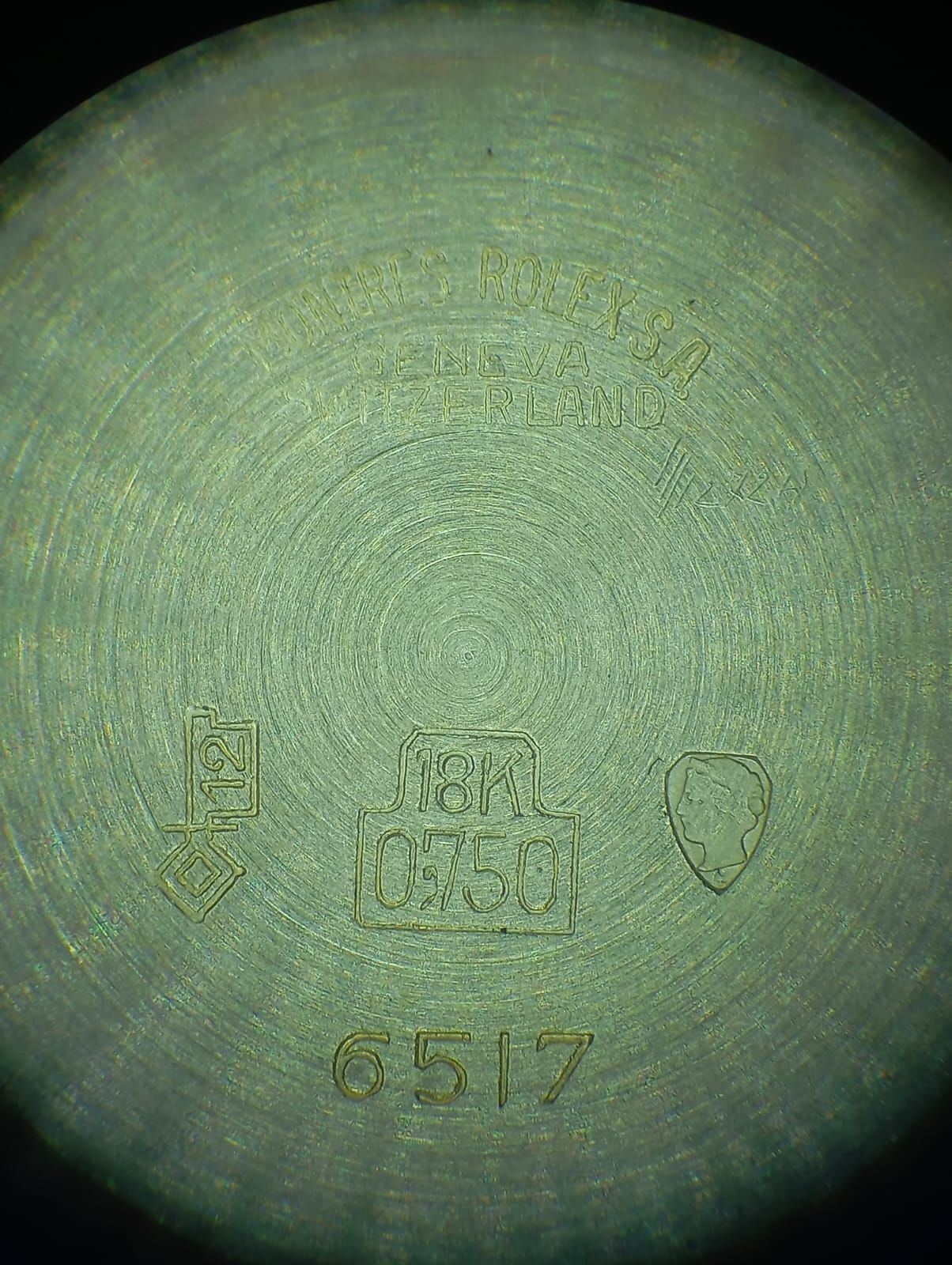 Rolex oyster perpetual lady datejust 18kt 25 mm ref 6516-7