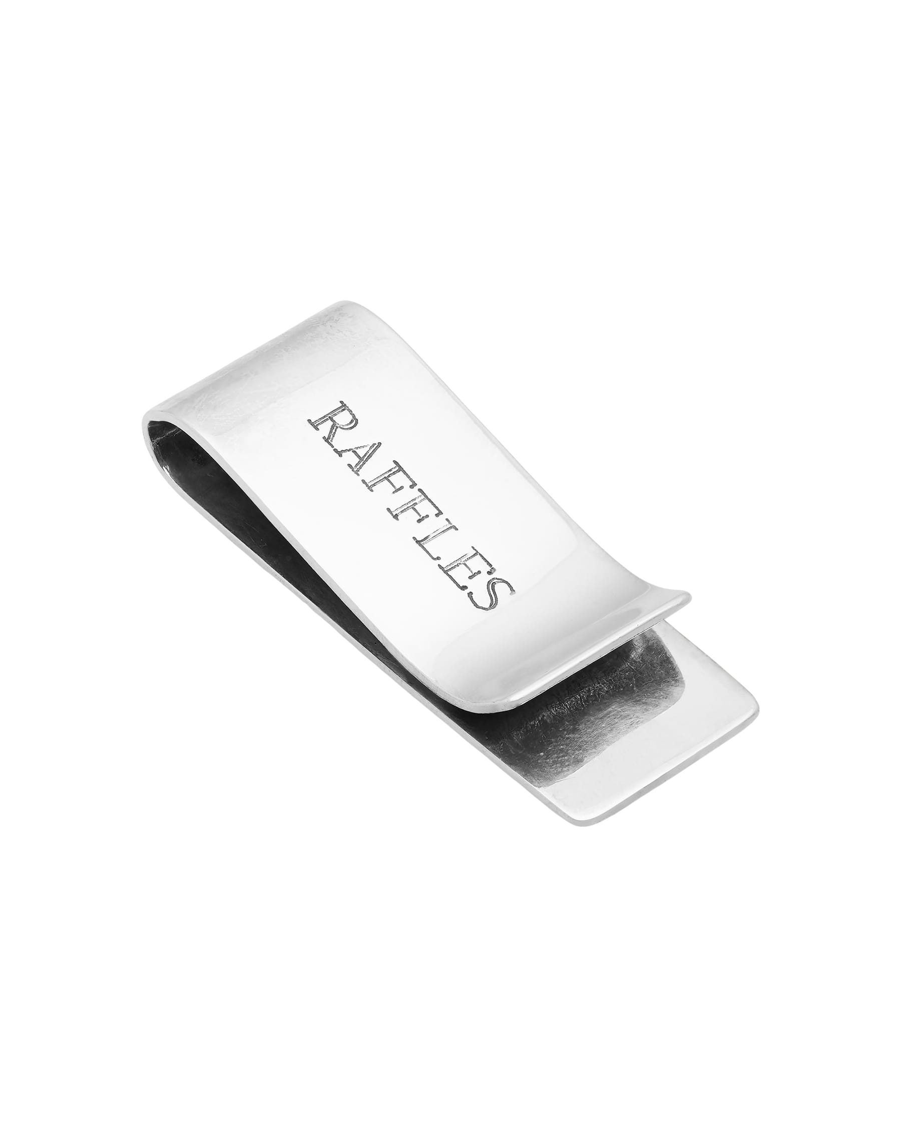 Ferma soldi raffles in argento con bolli inglesi-1