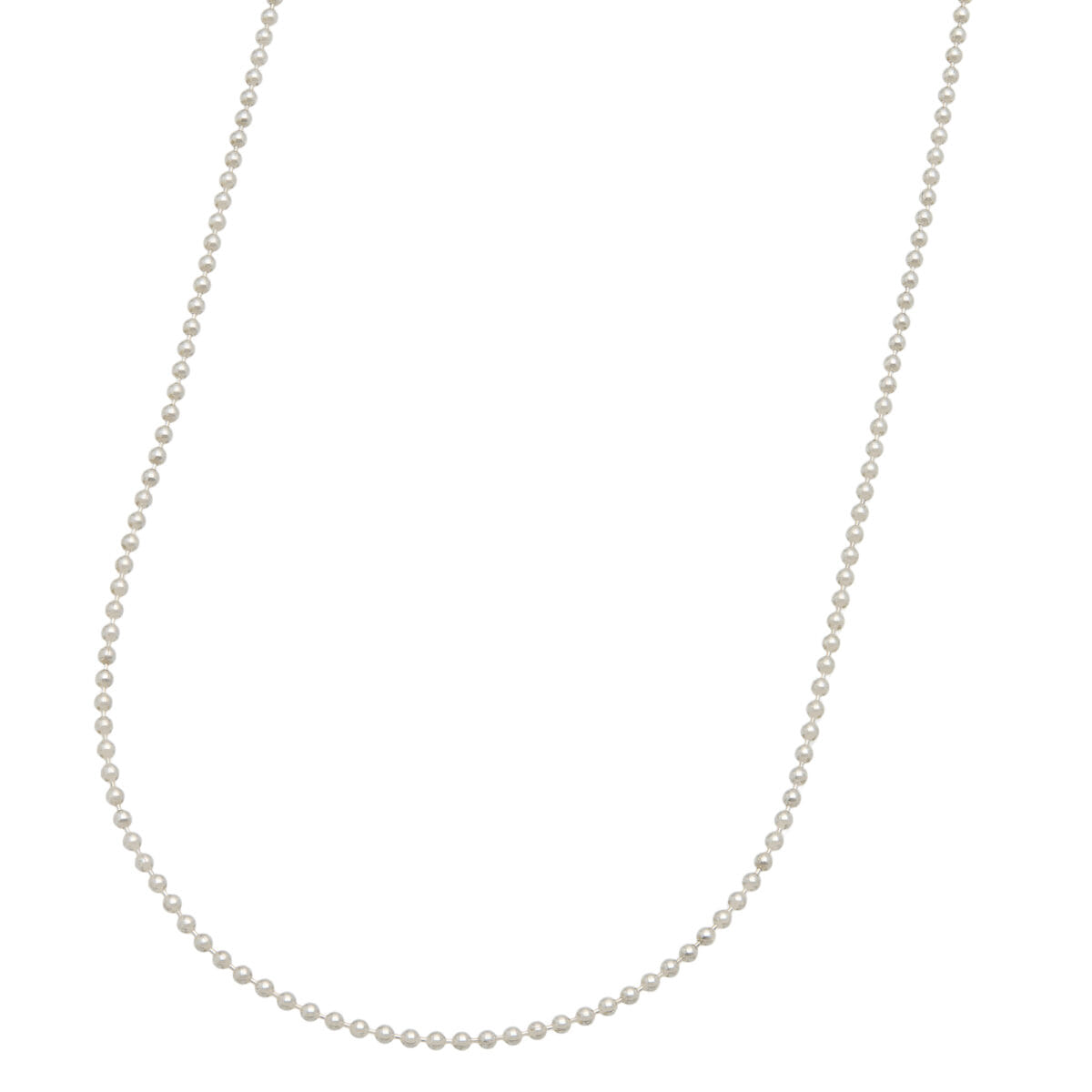Collana unoaerre lunga con palline in argento 925%-1