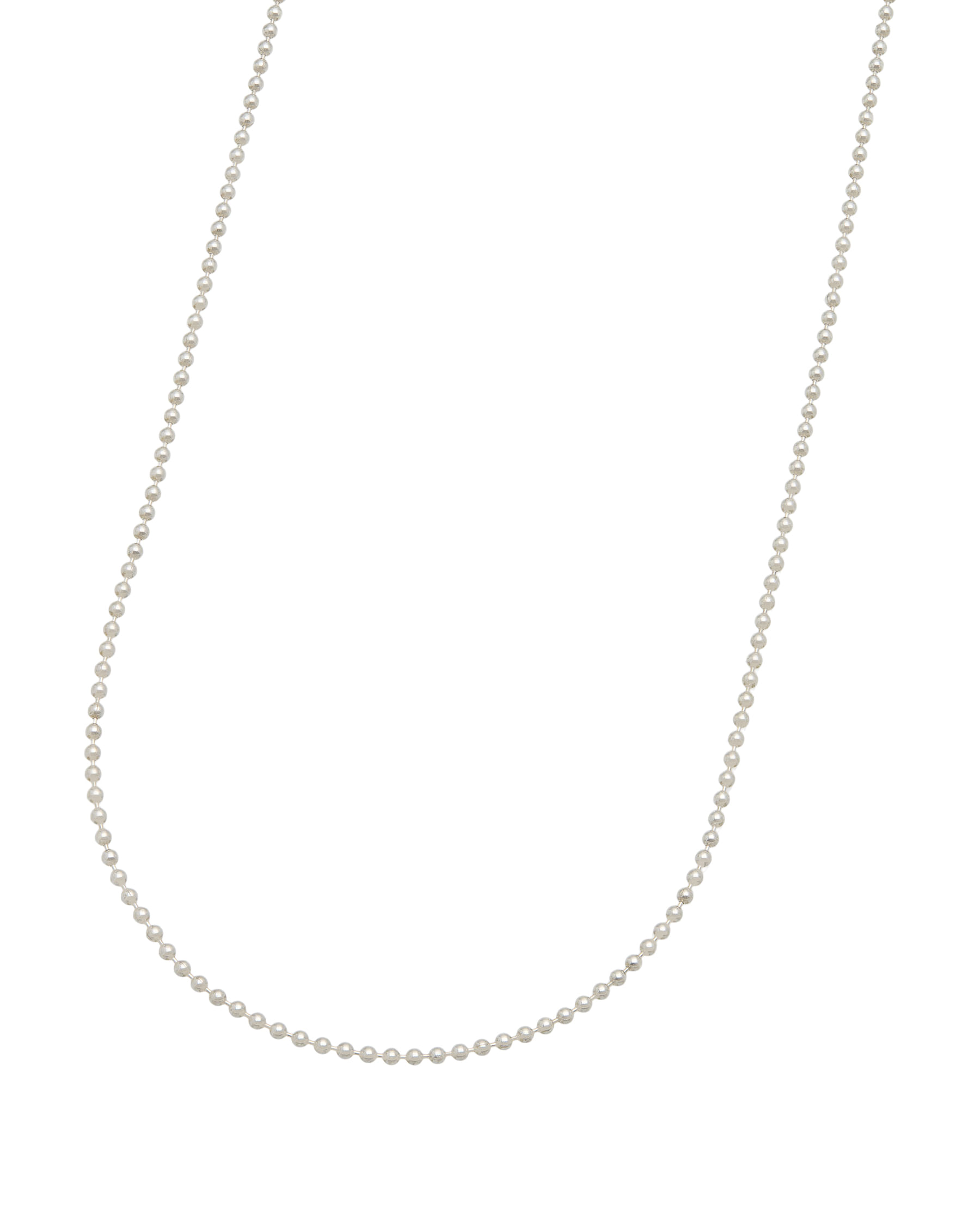 Collana unoaerre lunga con palline in argento 925%-1