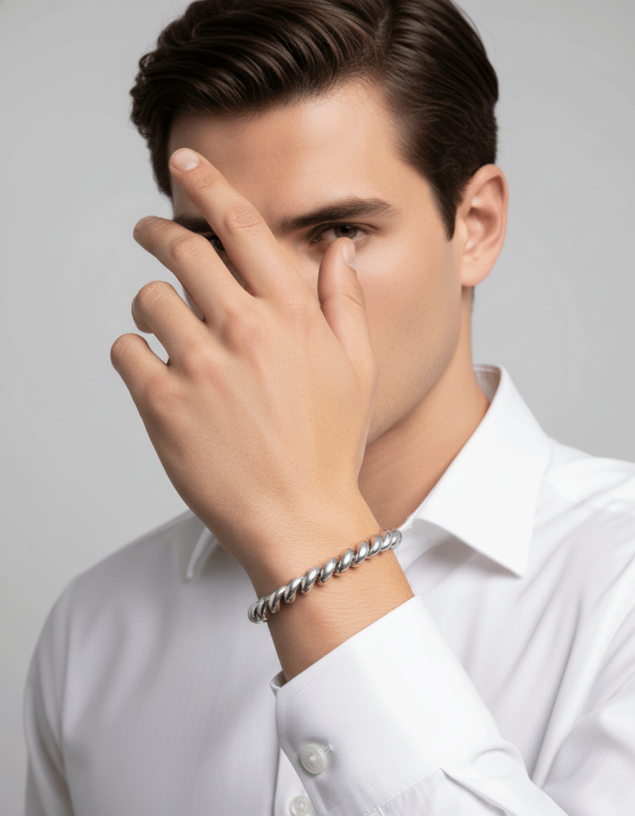 Bracciale maglia san marco in argento 925%-3