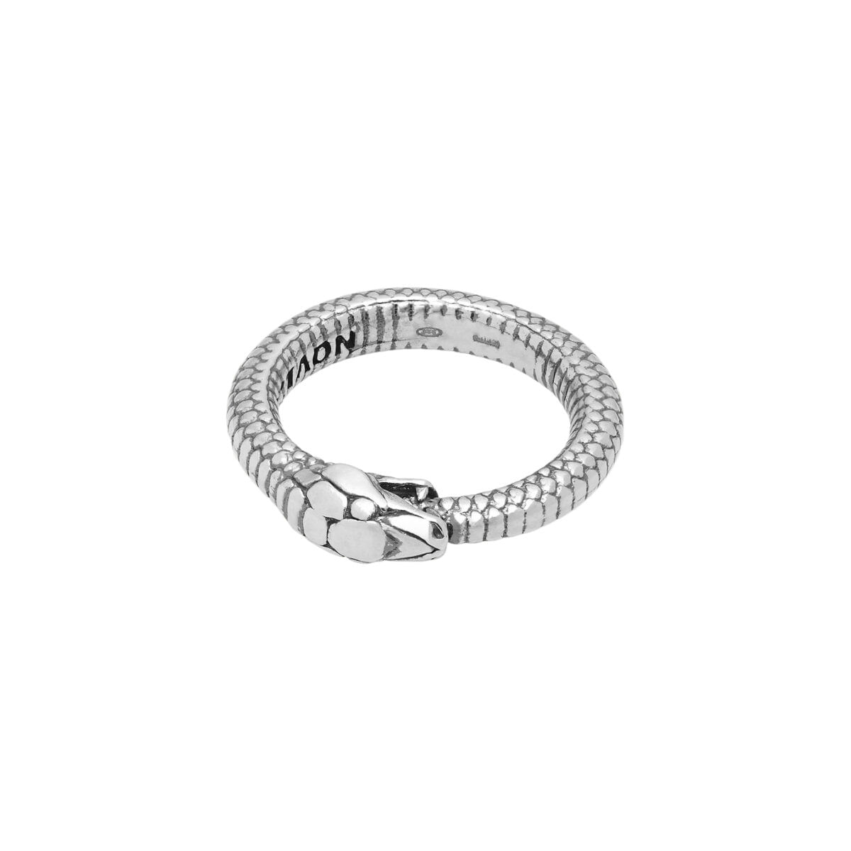 Anello serpente uroboro nove25 in argento-1