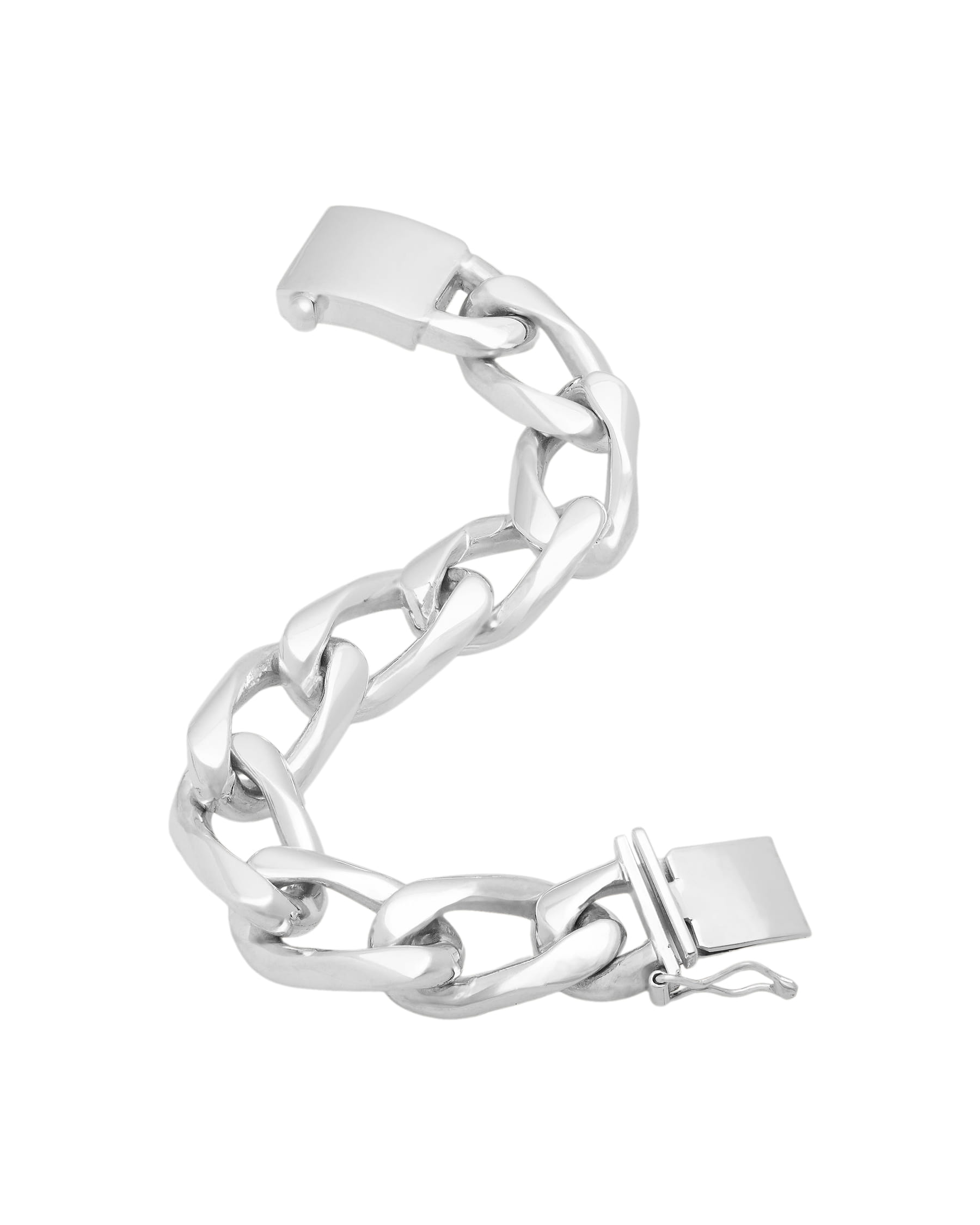 Bracciale mex925 maglia groumette big in argento-2