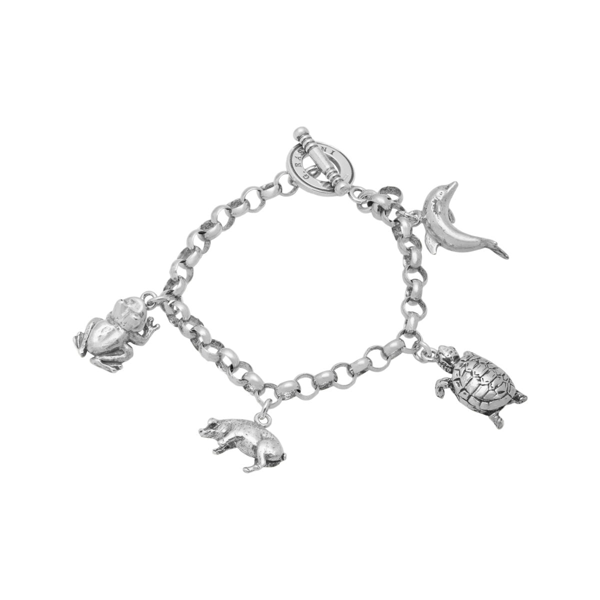 Bracciale rolò g. raspini con charms animali in argento-1